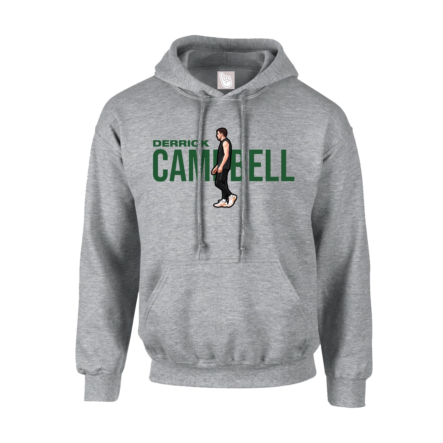 Youth Hoodie — Player Name in Grey