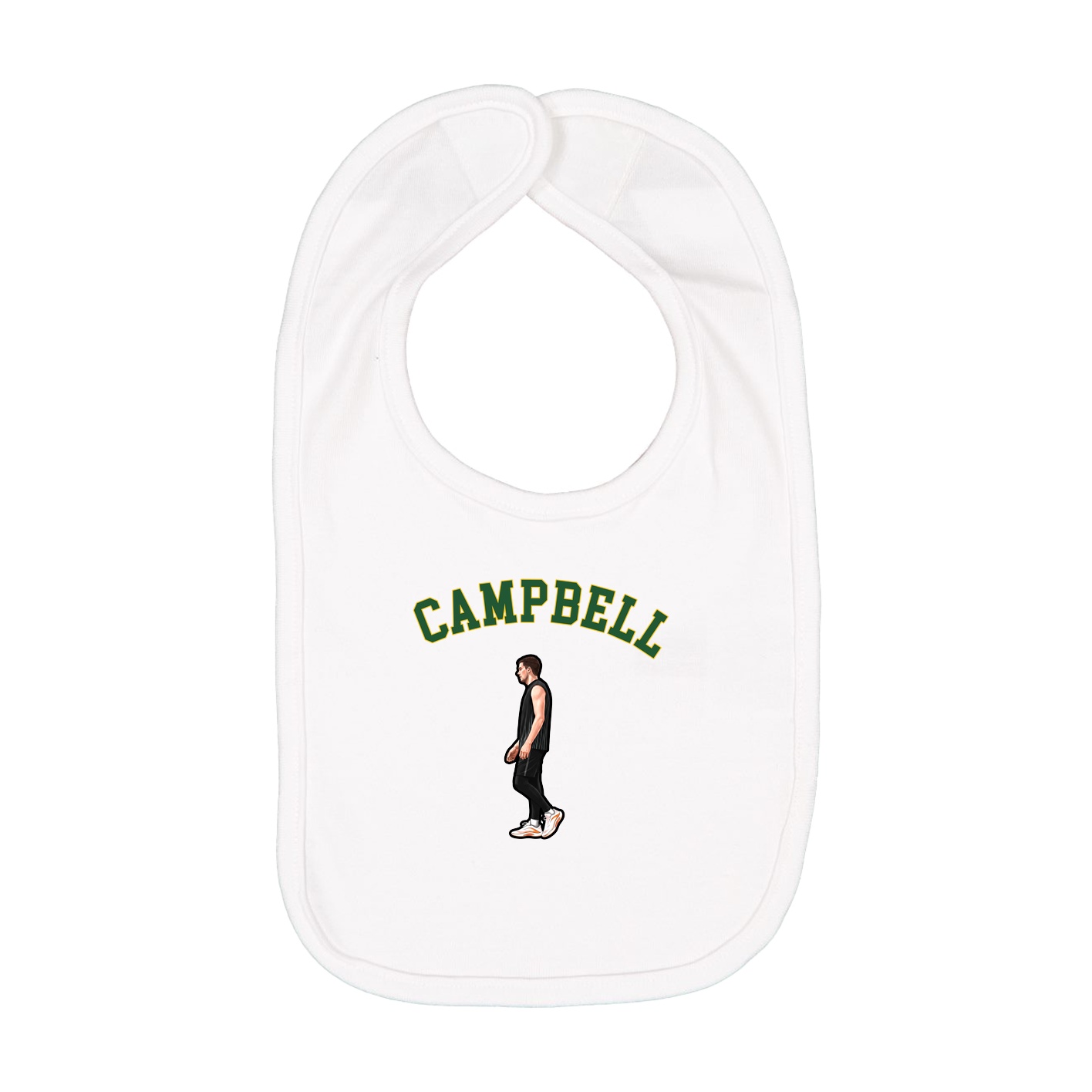 Infant Bib — Shirsey Arch in White