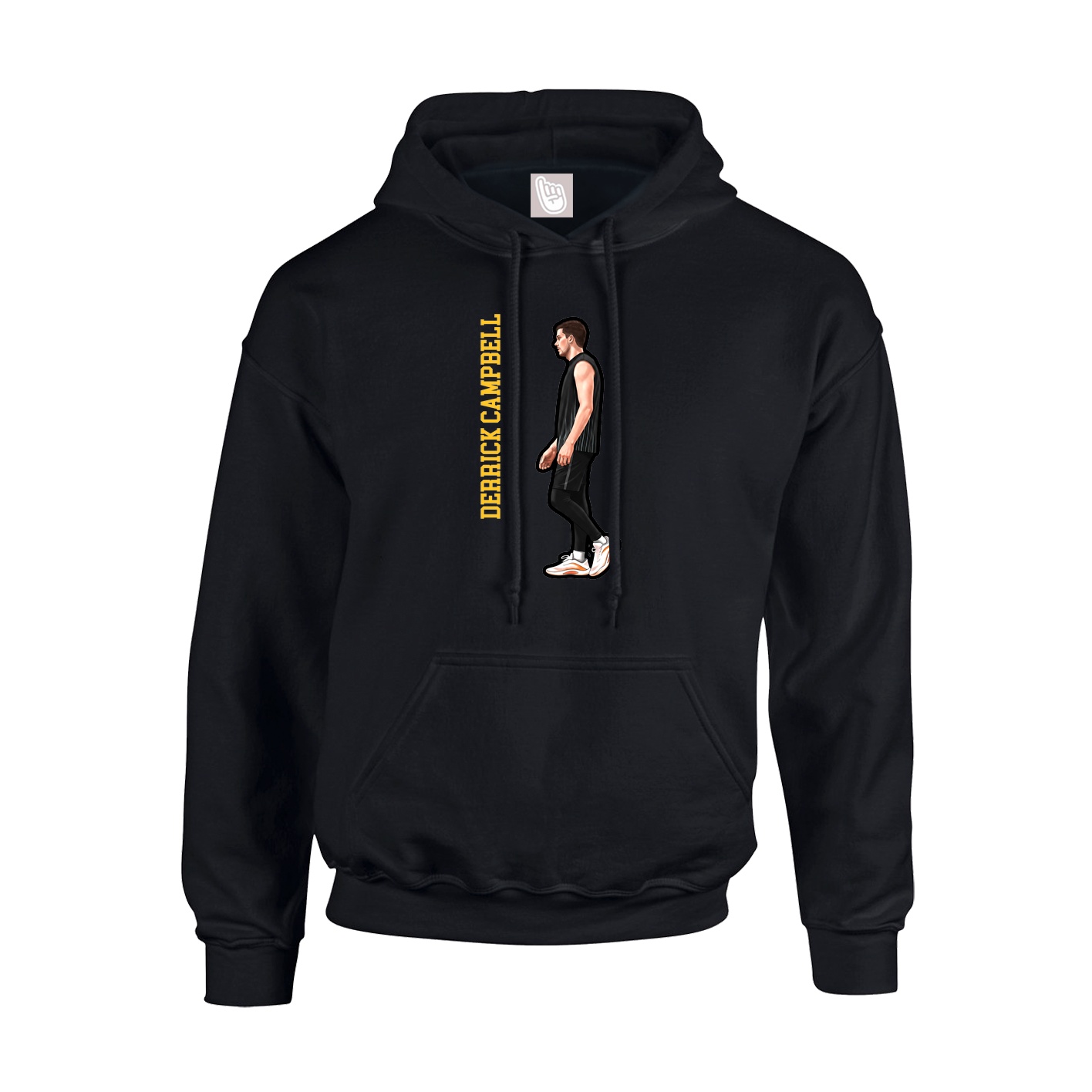 Hoodie — Name Vertical in Black