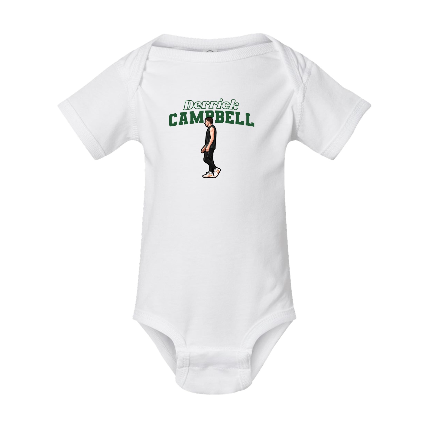 Baby Onesie — Name Arch in White