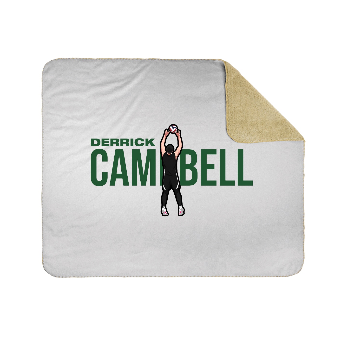 Throw Blanket — Player Name in White