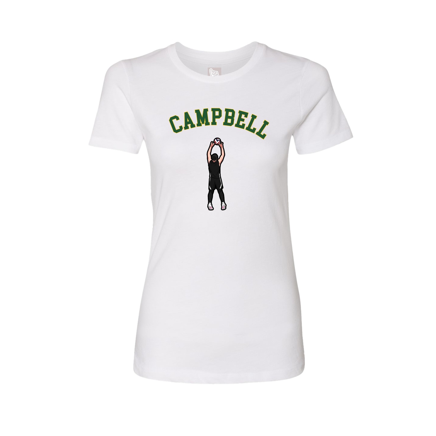 Fitted Women's Tee — Shirsey Arch in White