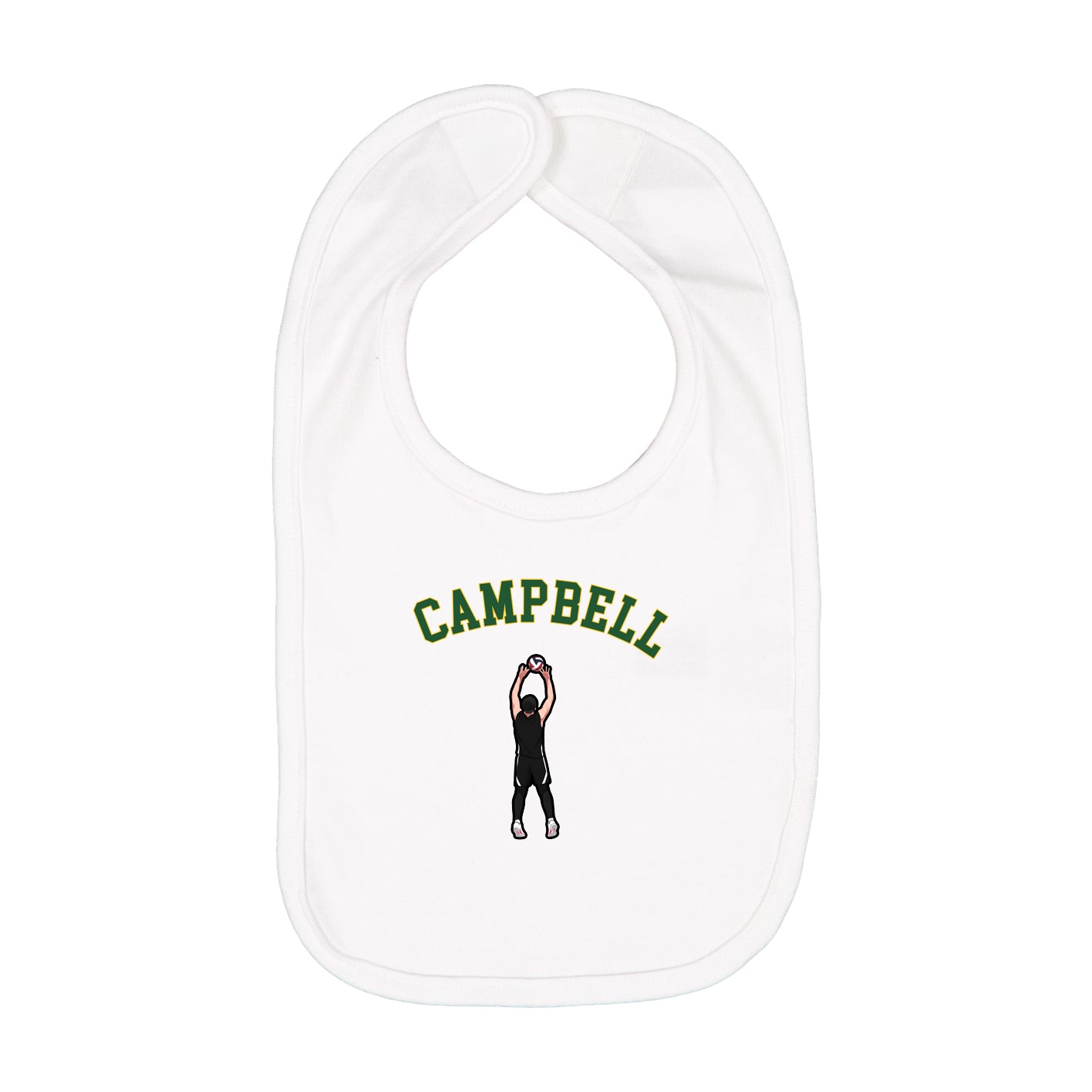 Infant Bib — Shirsey Arch in White