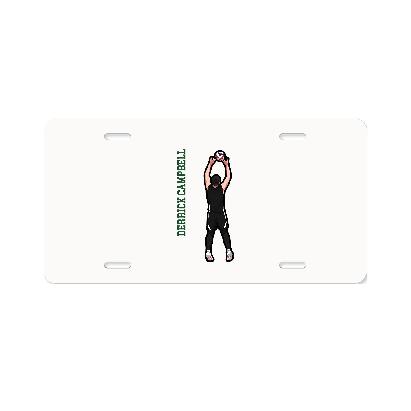 License Plate — Name Vertical in Classic