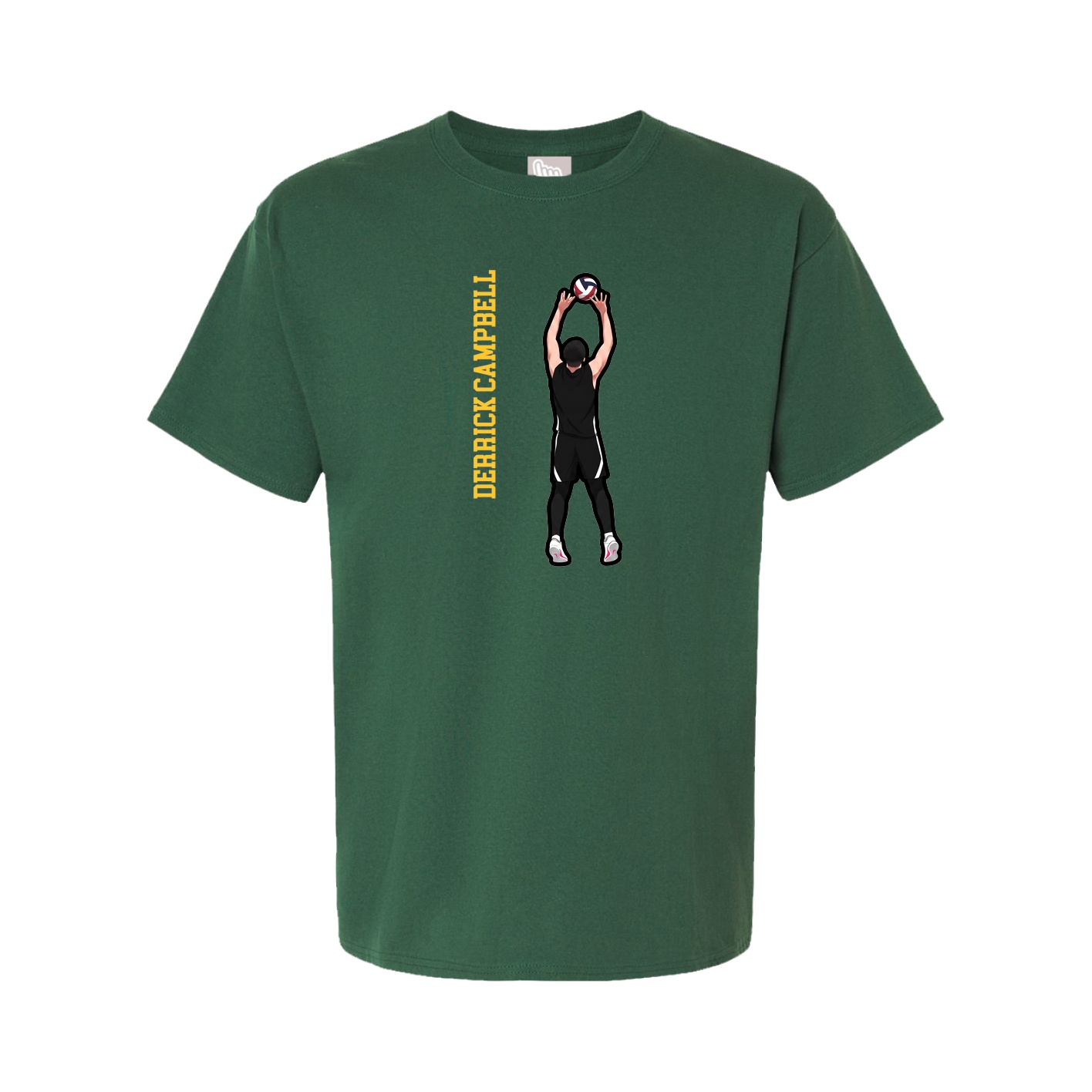 Tee — Name Vertical in Green