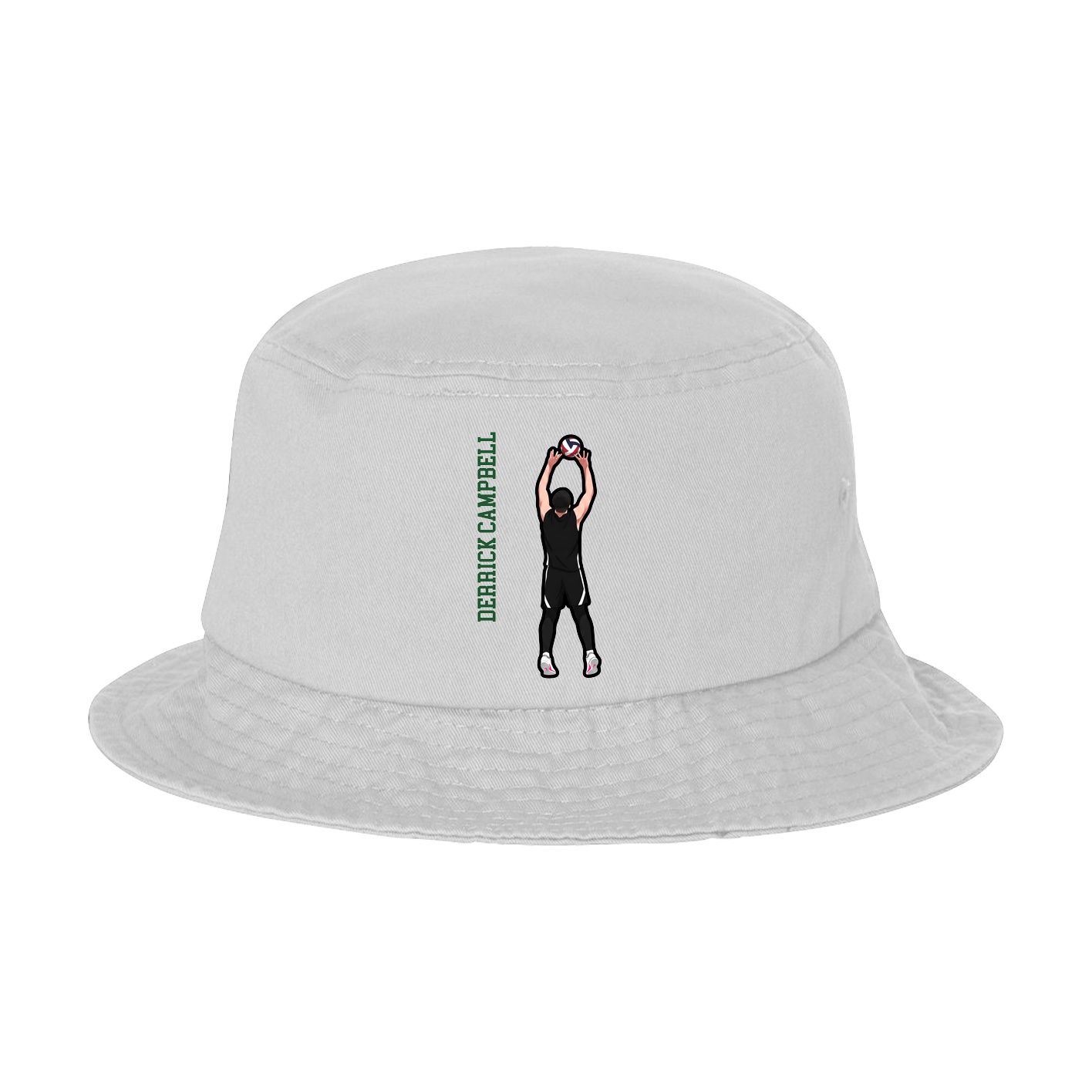 Bucket Cap — Name Vertical in White