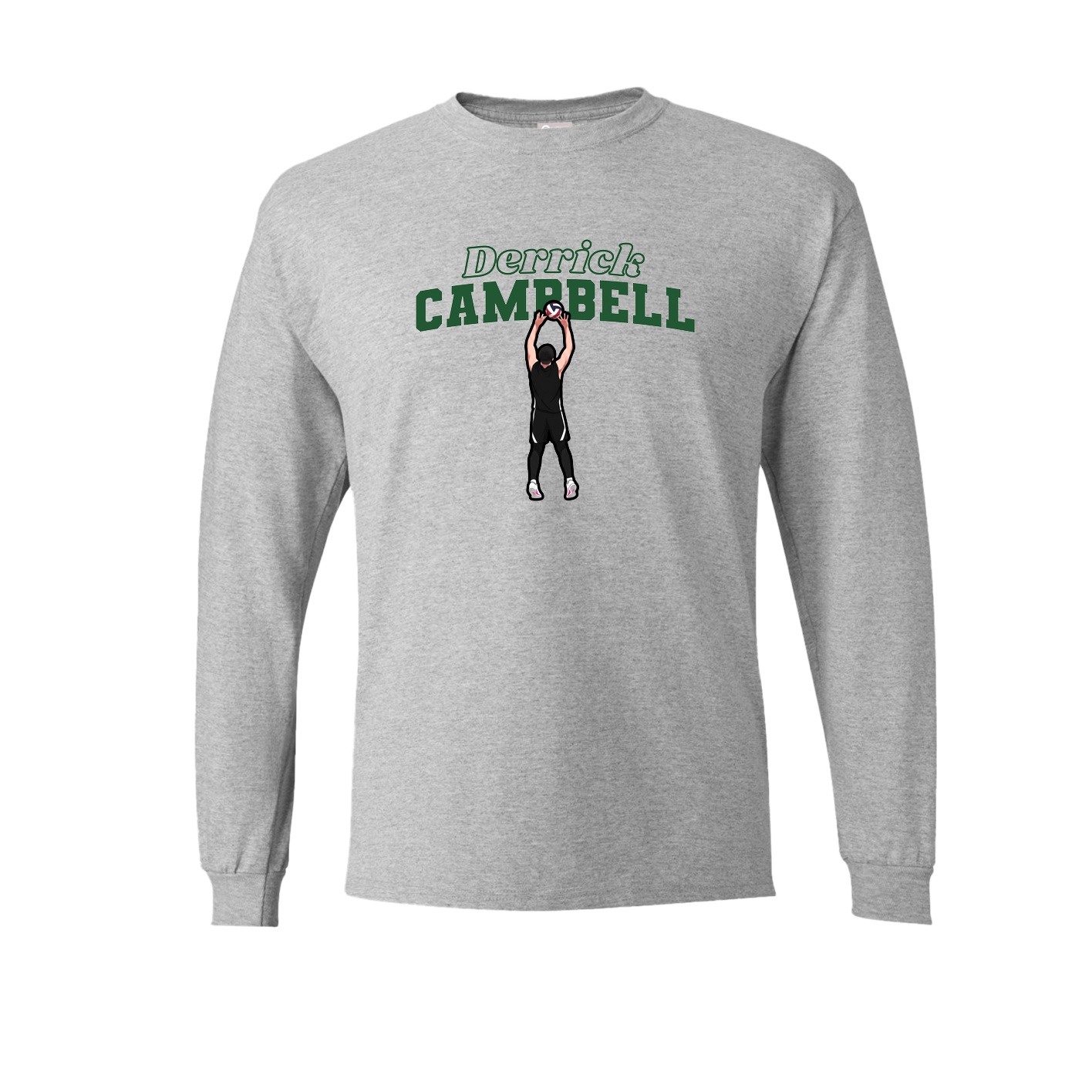 Long Sleeve Tee — Name Arch in Grey