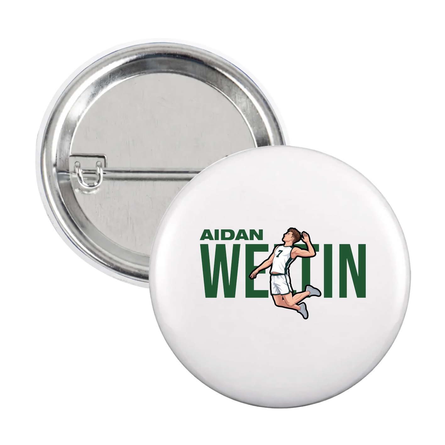 Game Day Button — Player Name in White