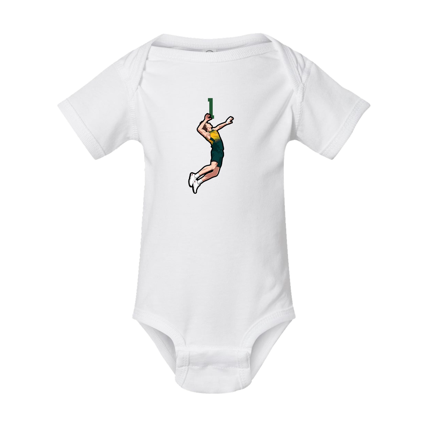 Baby Onesie — Number Top in White