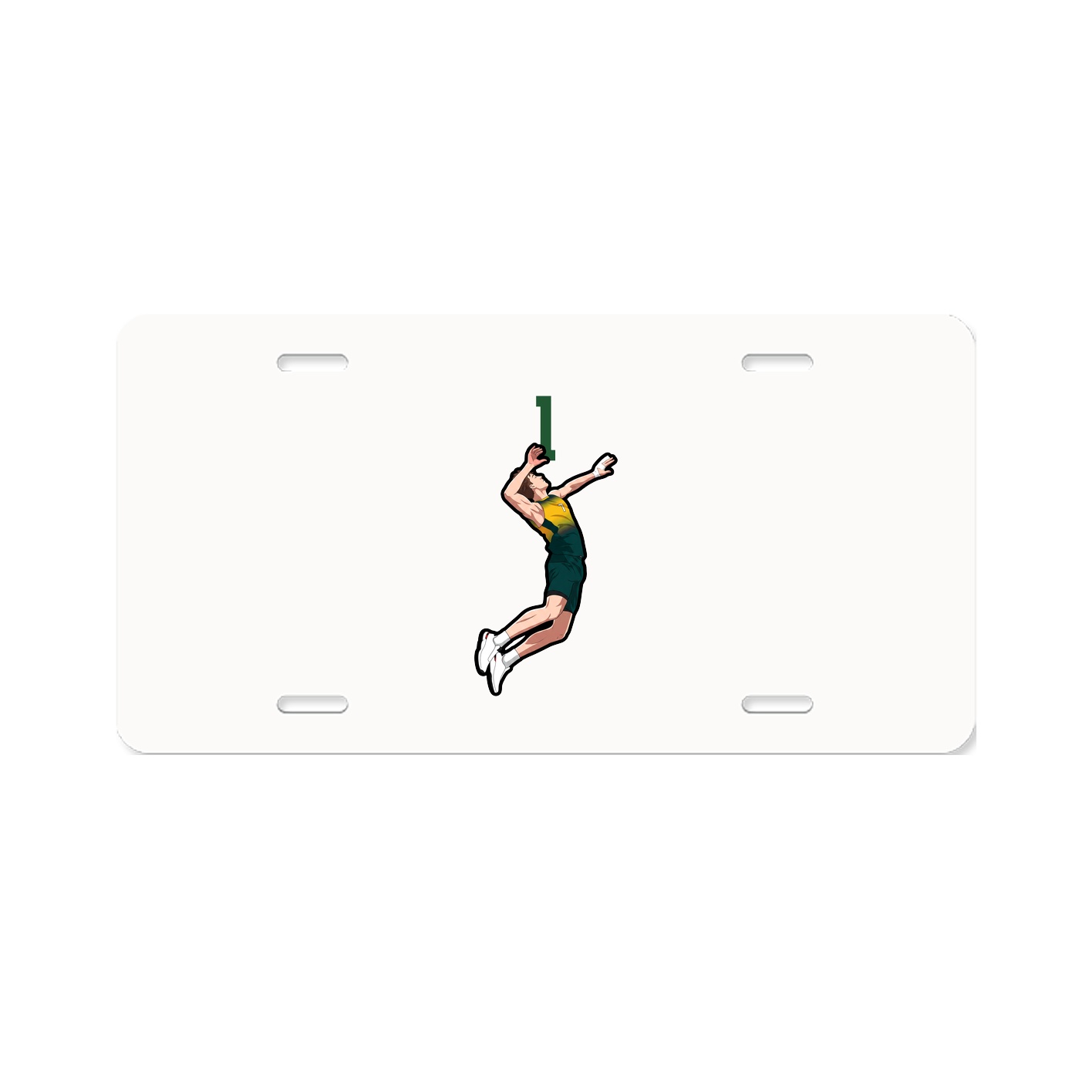 License Plate — Number Top in Classic