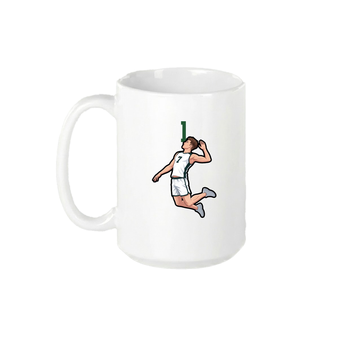 15oz Coffee Mug — Number Top in White