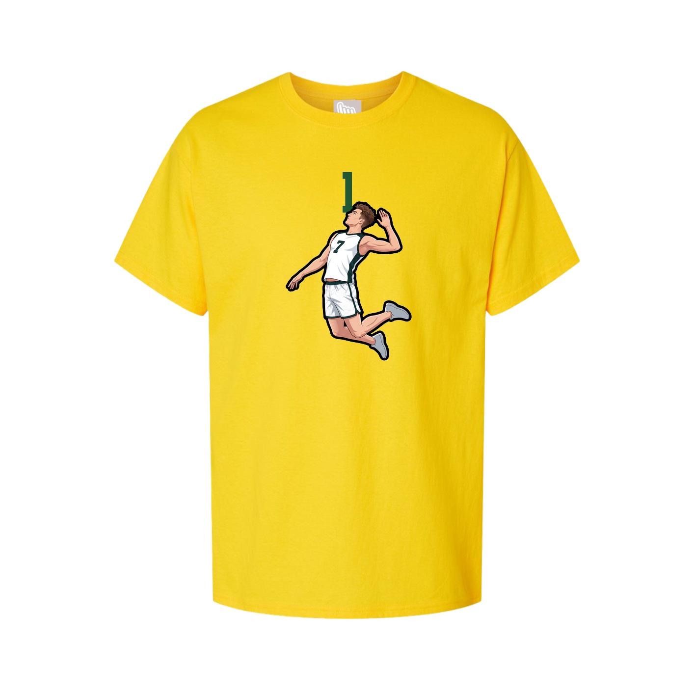 Youth Tee — Number Top in Gold