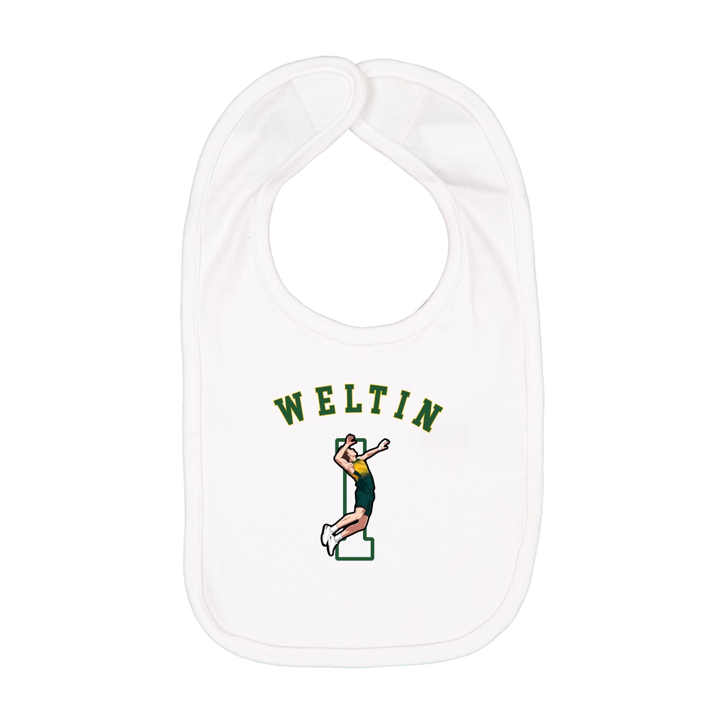 Infant Bib — Shirsey Arch in White