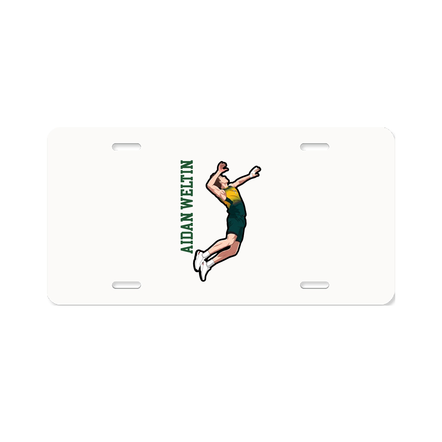 License Plate — Name Vertical in Classic