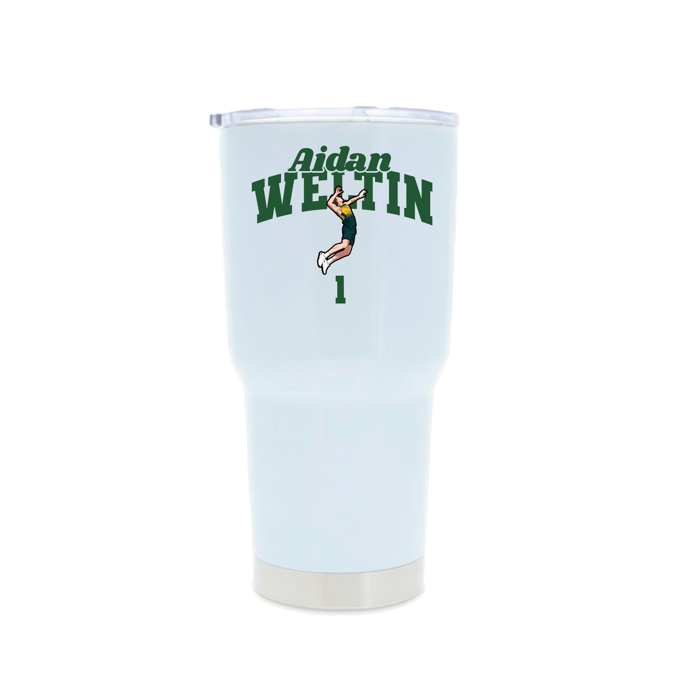 30oz Stainless Steel Tumbler — Signature Arch in White