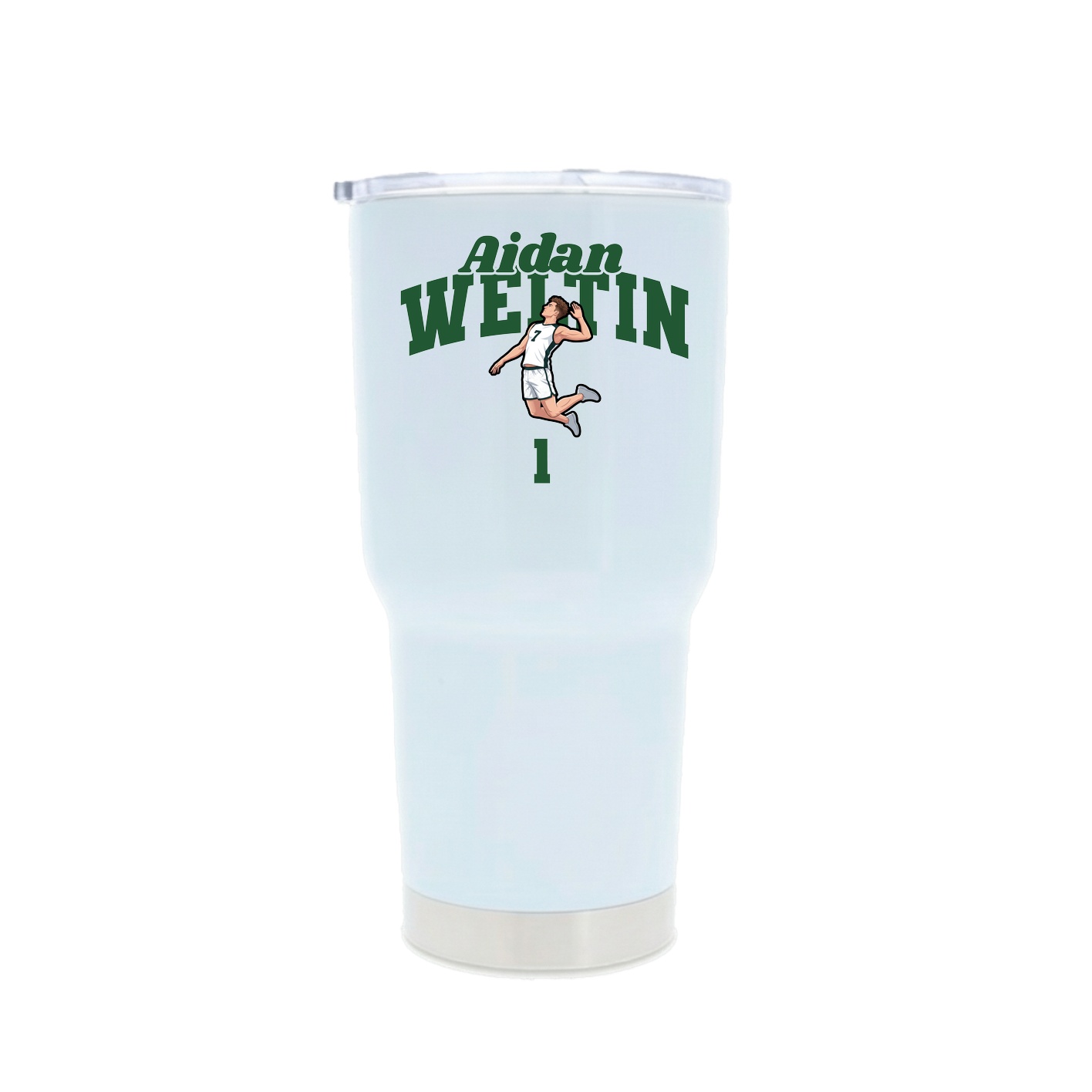 30oz Stainless Steel Tumbler — Signature Arch in White