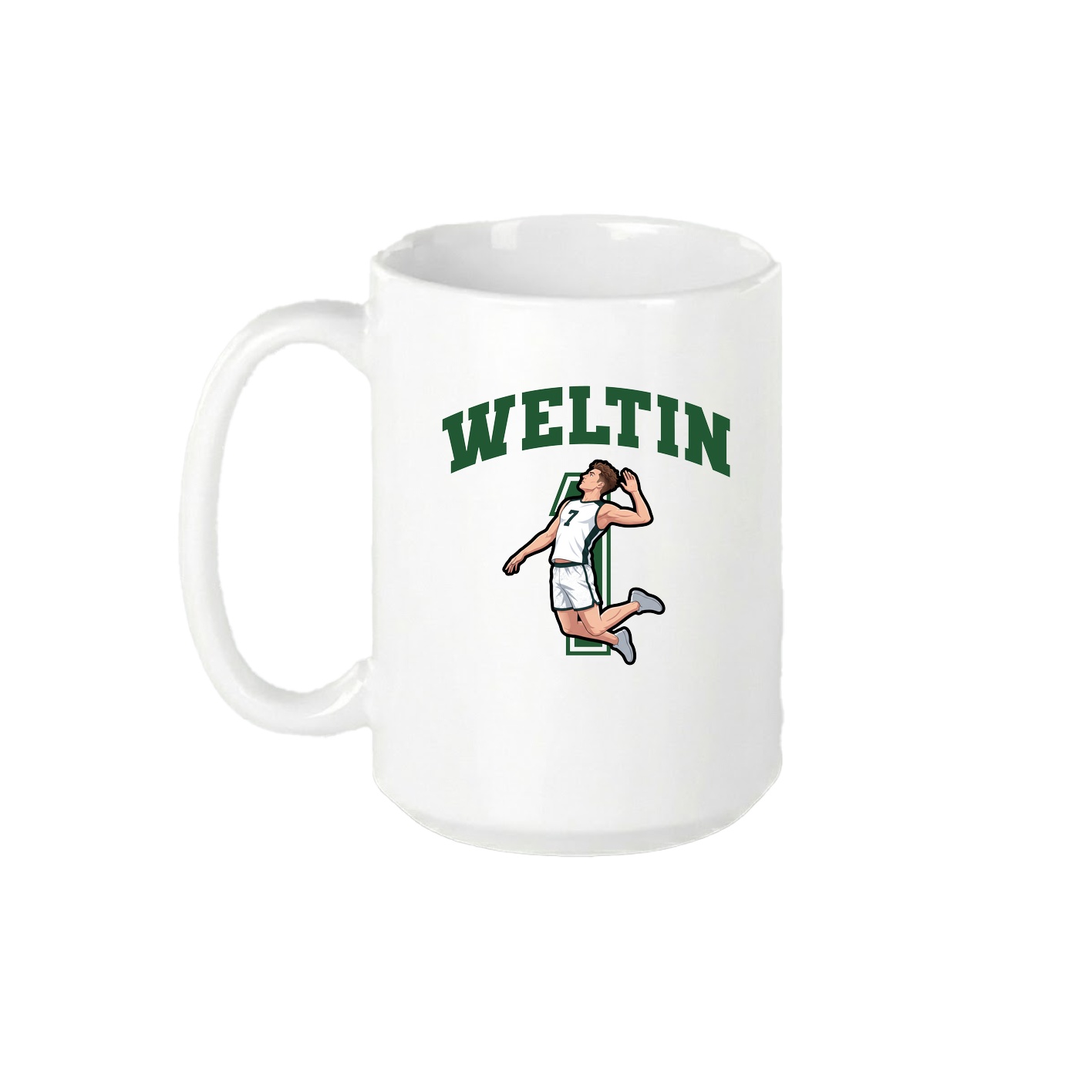 15oz Coffee Mug — Number in White