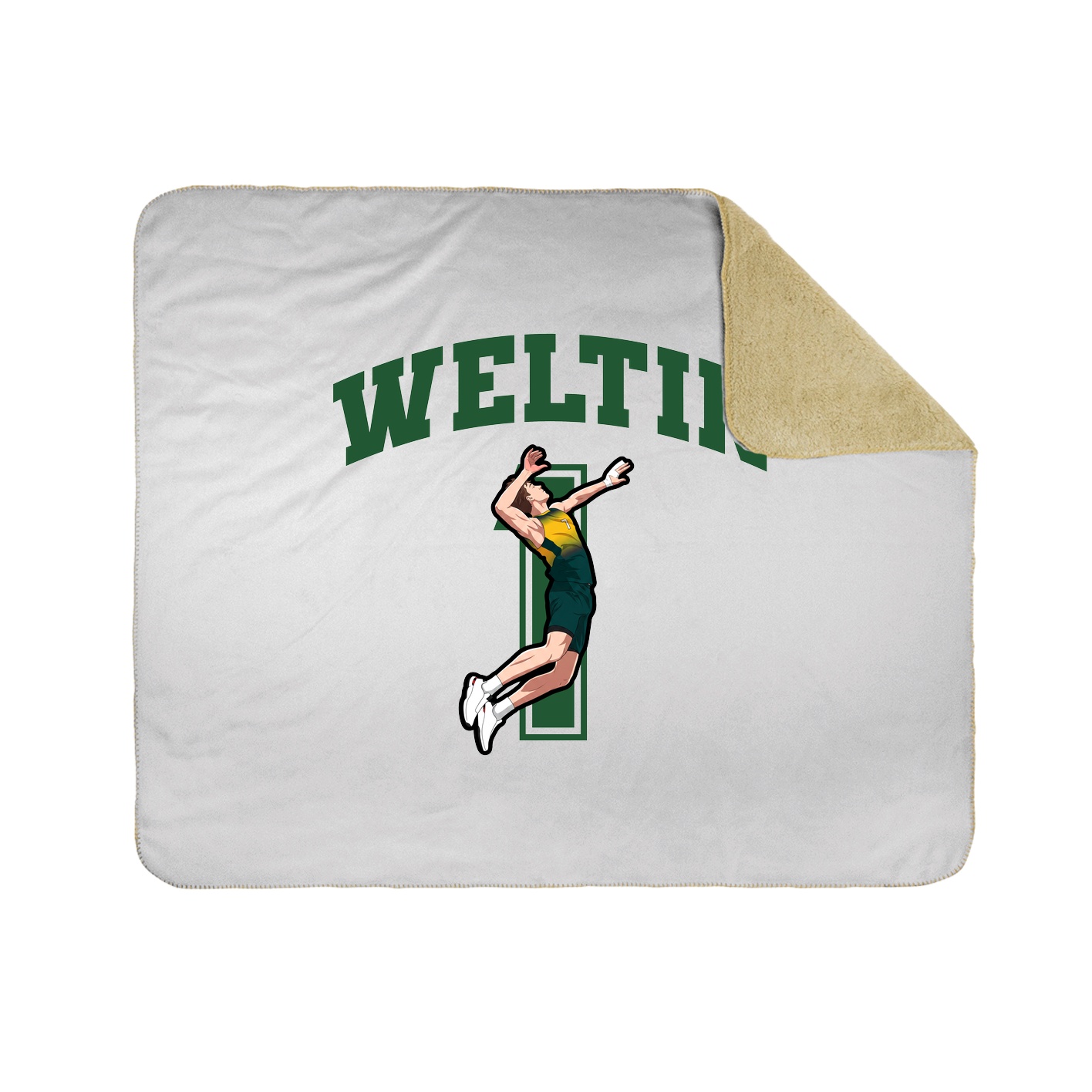 Throw Blanket — Number in White