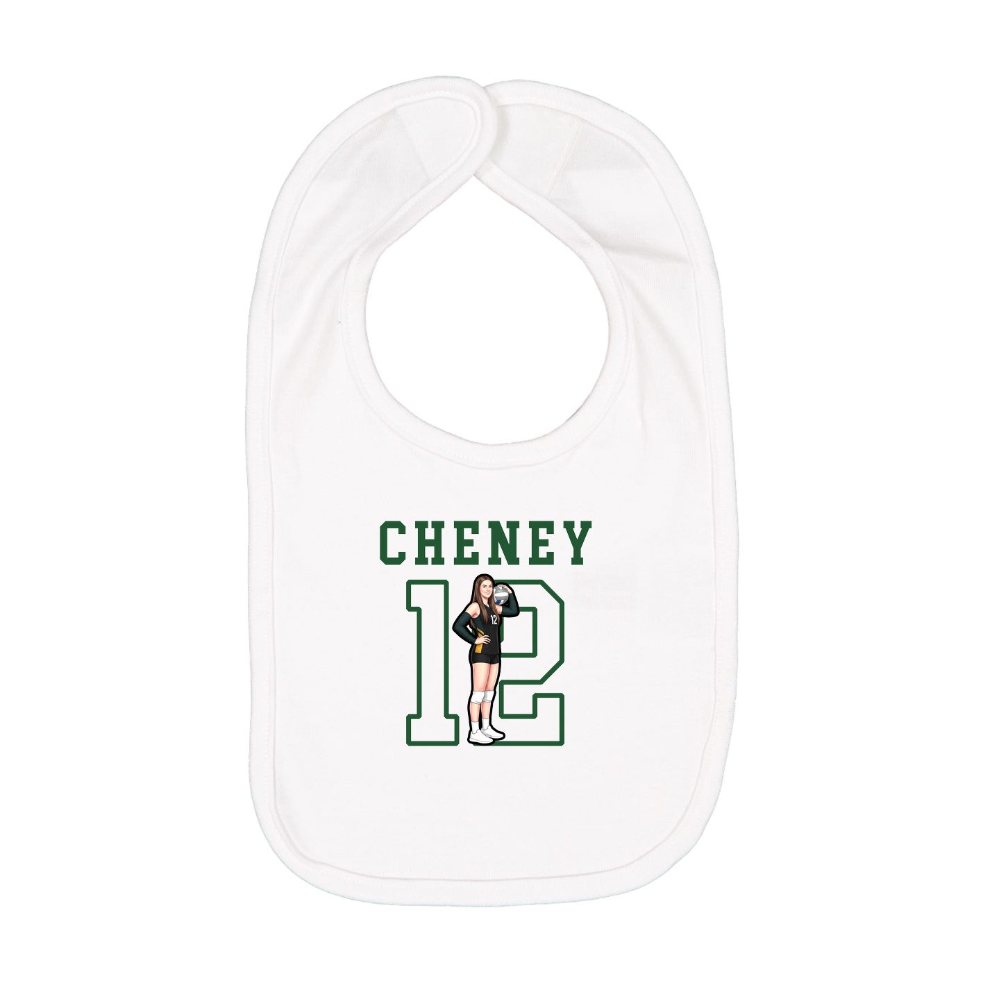 Infant Bib — Shirsey in White