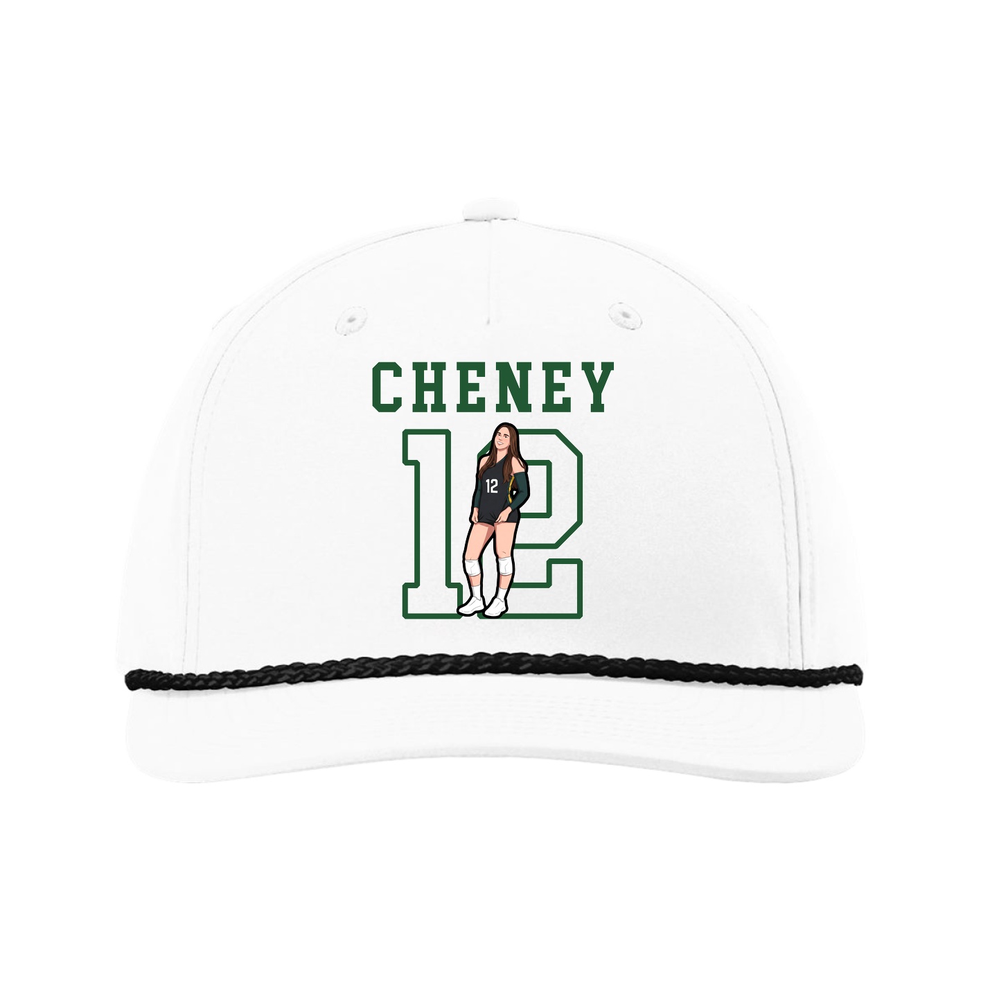 Five-Panel Classic Rope Cap — Shirsey in White