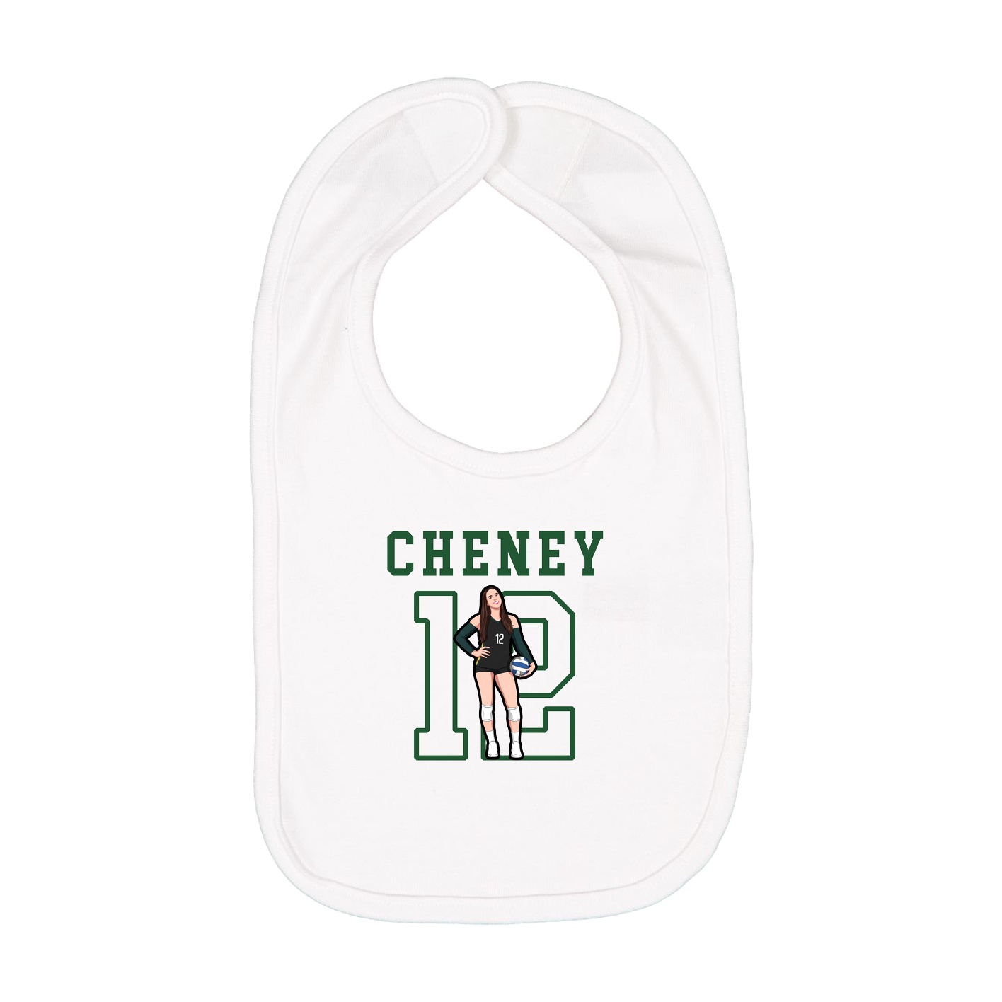 Infant Bib — Shirsey in White