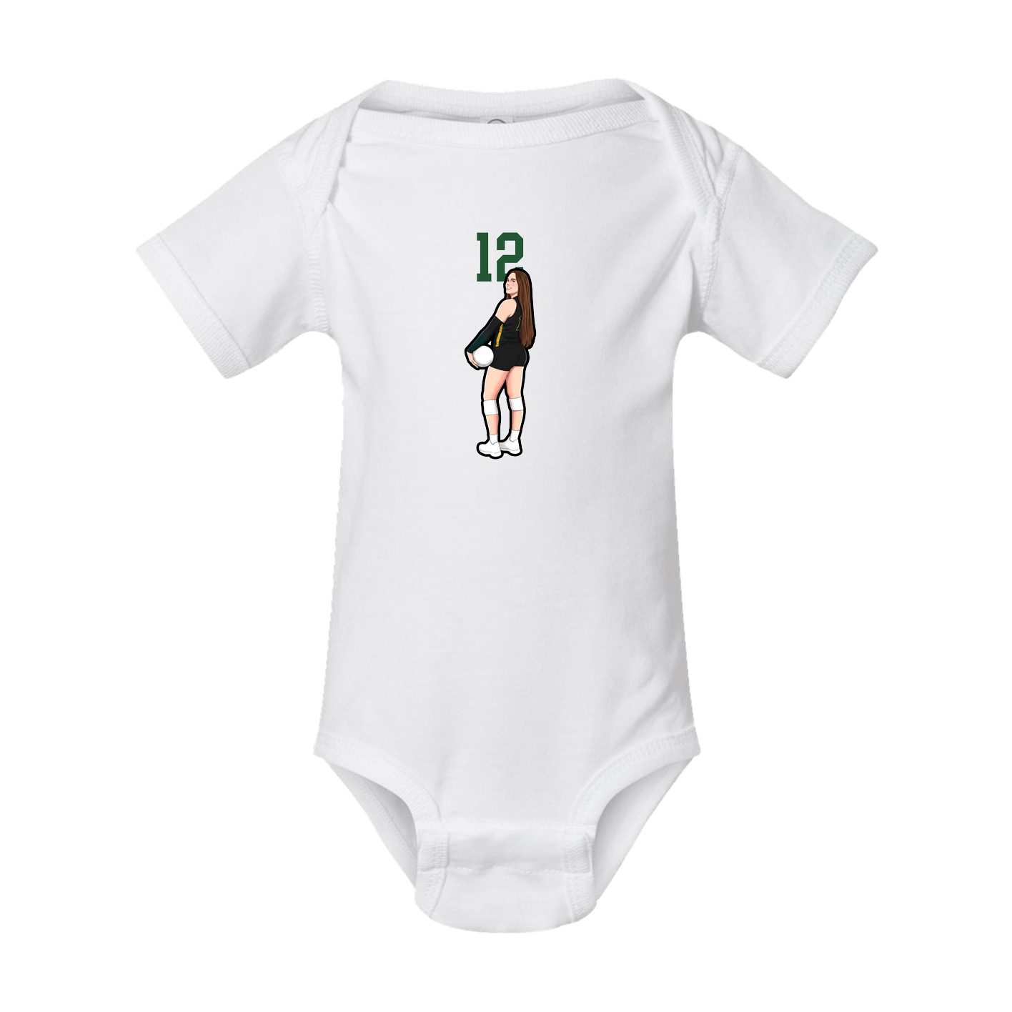 Baby Onesie — Number Top in White