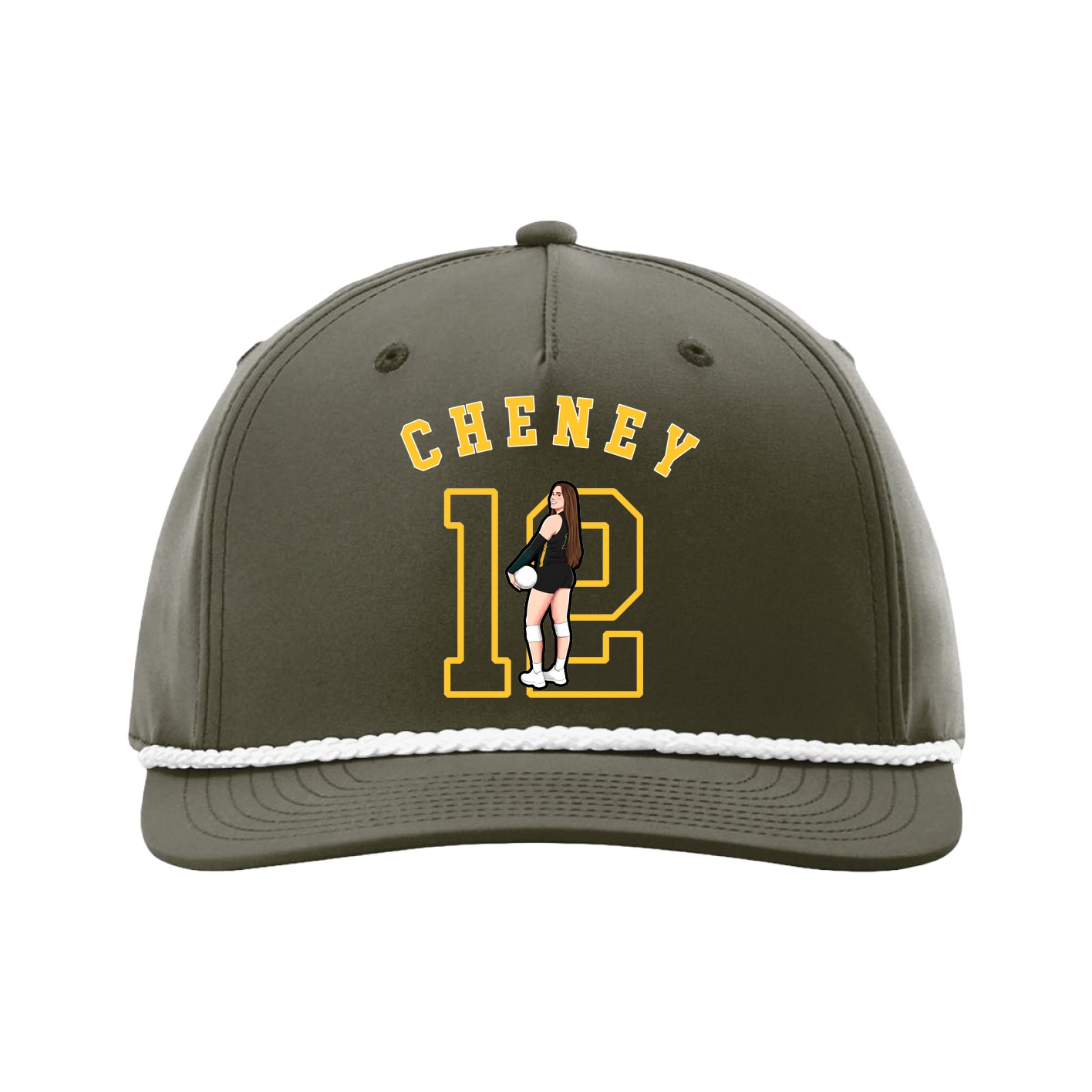 Five-Panel Classic Rope Cap — Shirsey Arch in Green