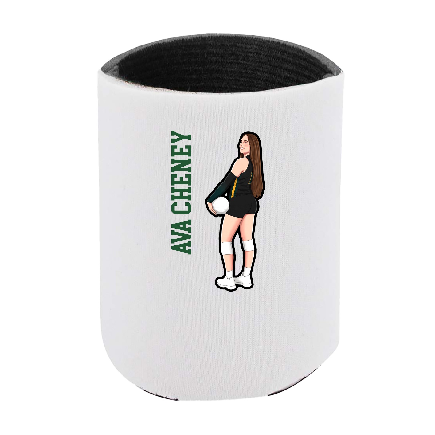 Can Holder — Name Vertical in White
