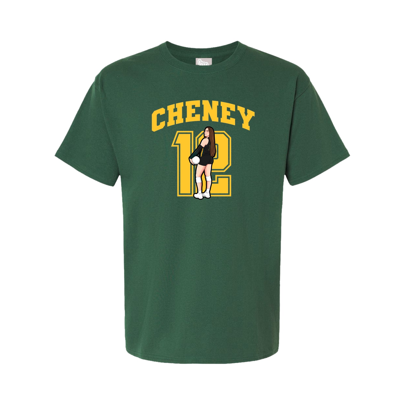 Youth Tee — Number in Green