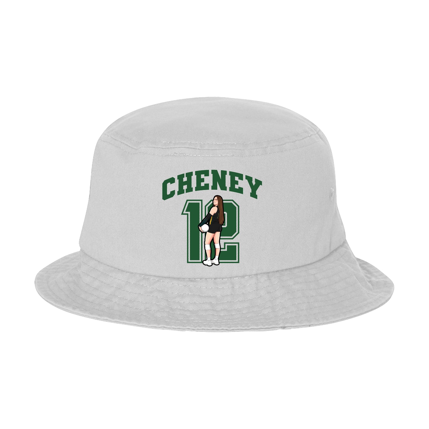 Bucket Cap — Number in White