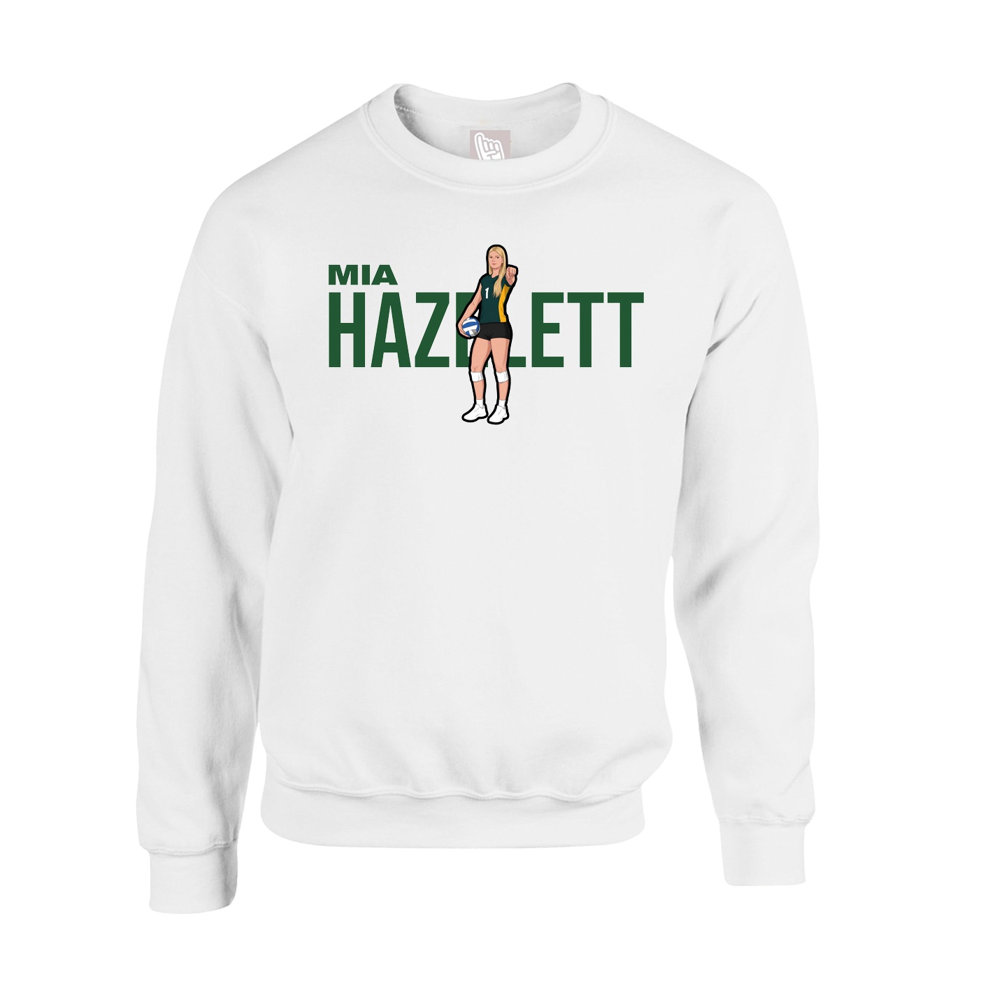Fleece Crew — Player Name in White