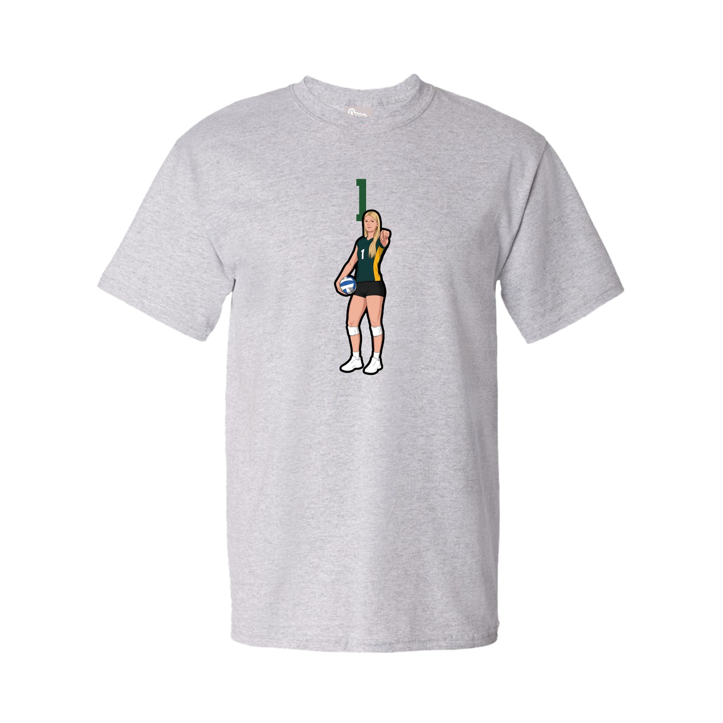 Youth Tee — Number Top in Grey