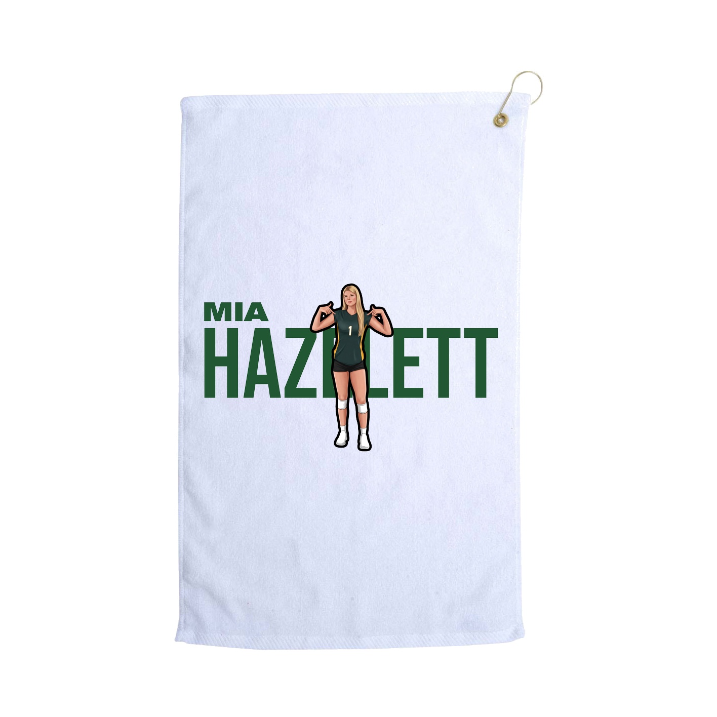 Golf Towel — Player Name in White