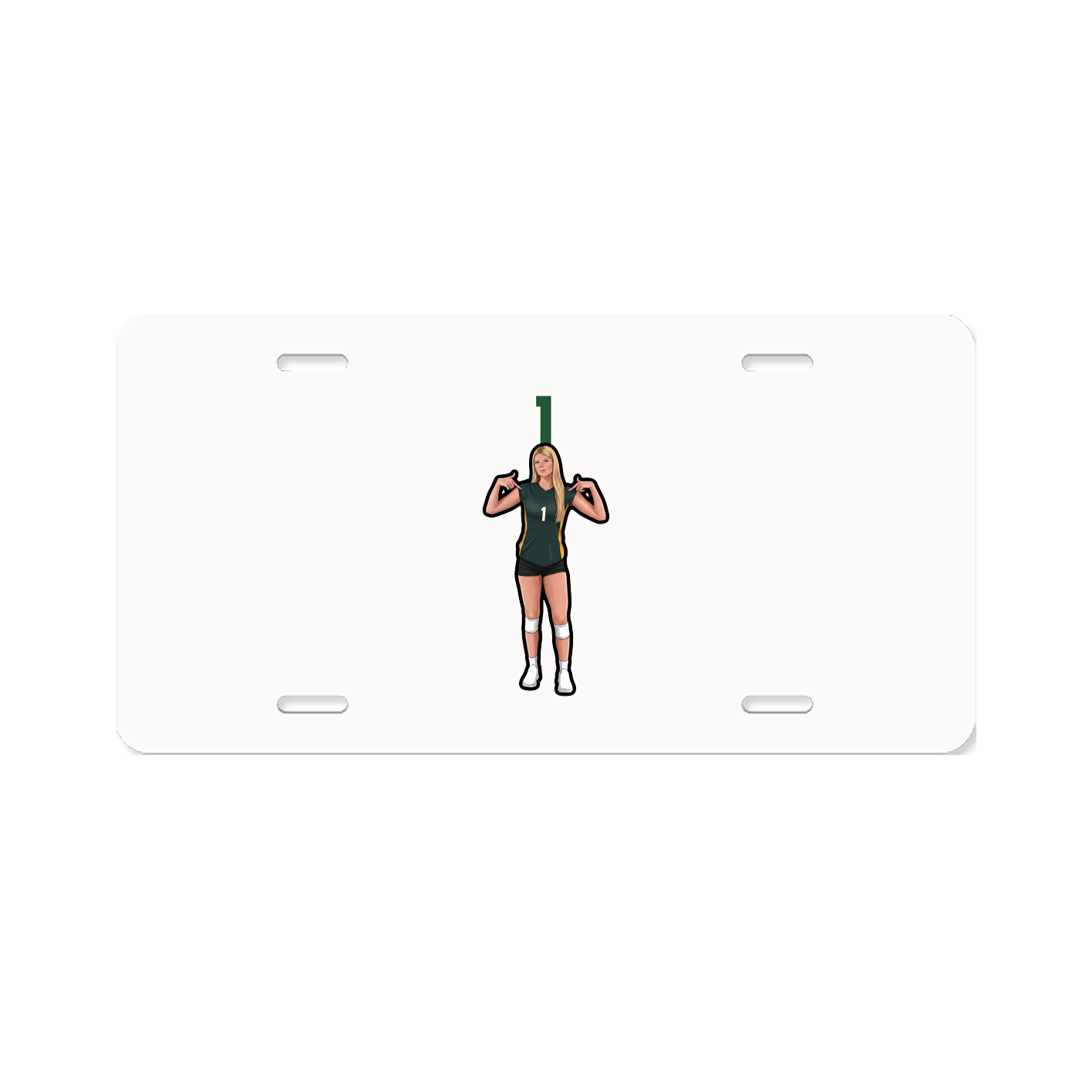 License Plate — Number Top in Classic