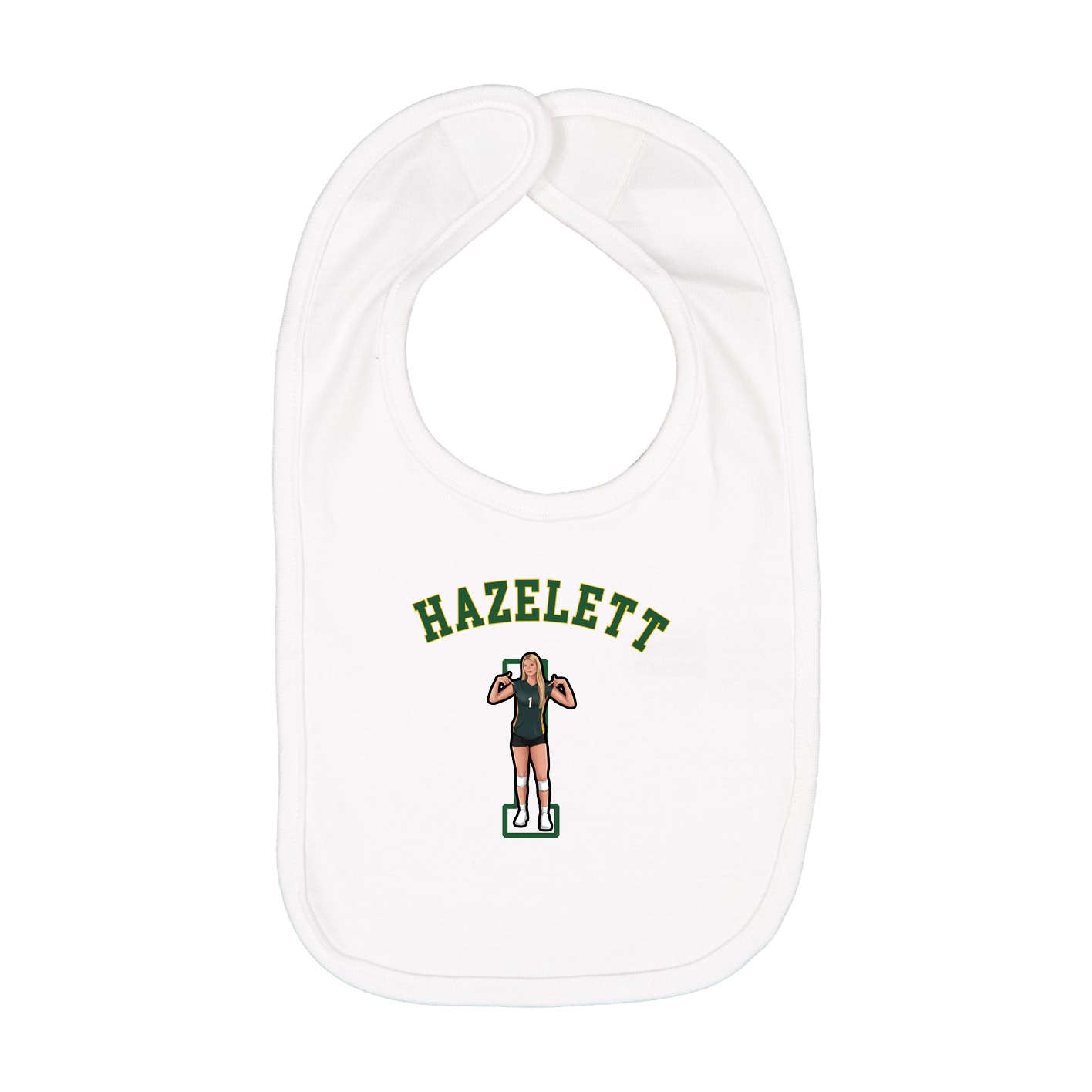 Infant Bib — Shirsey Arch in White
