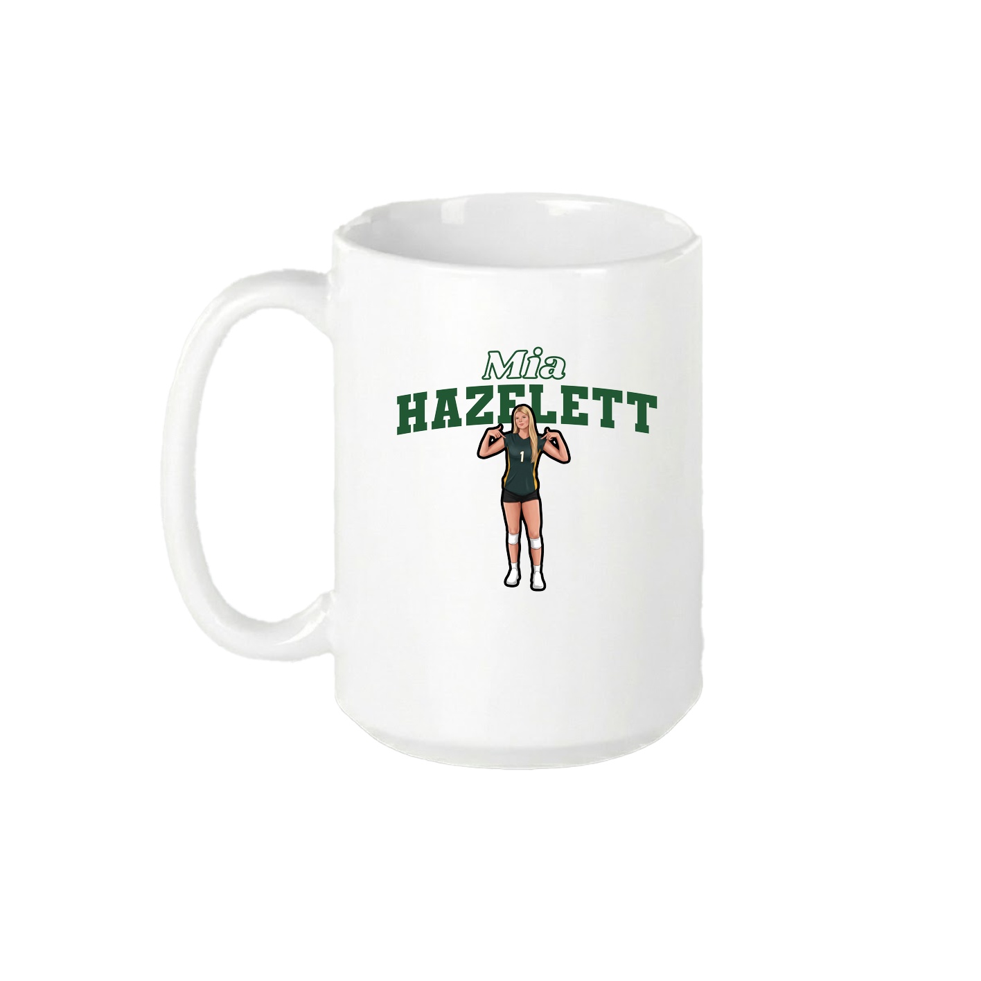 15oz Coffee Mug — Name Arch in White