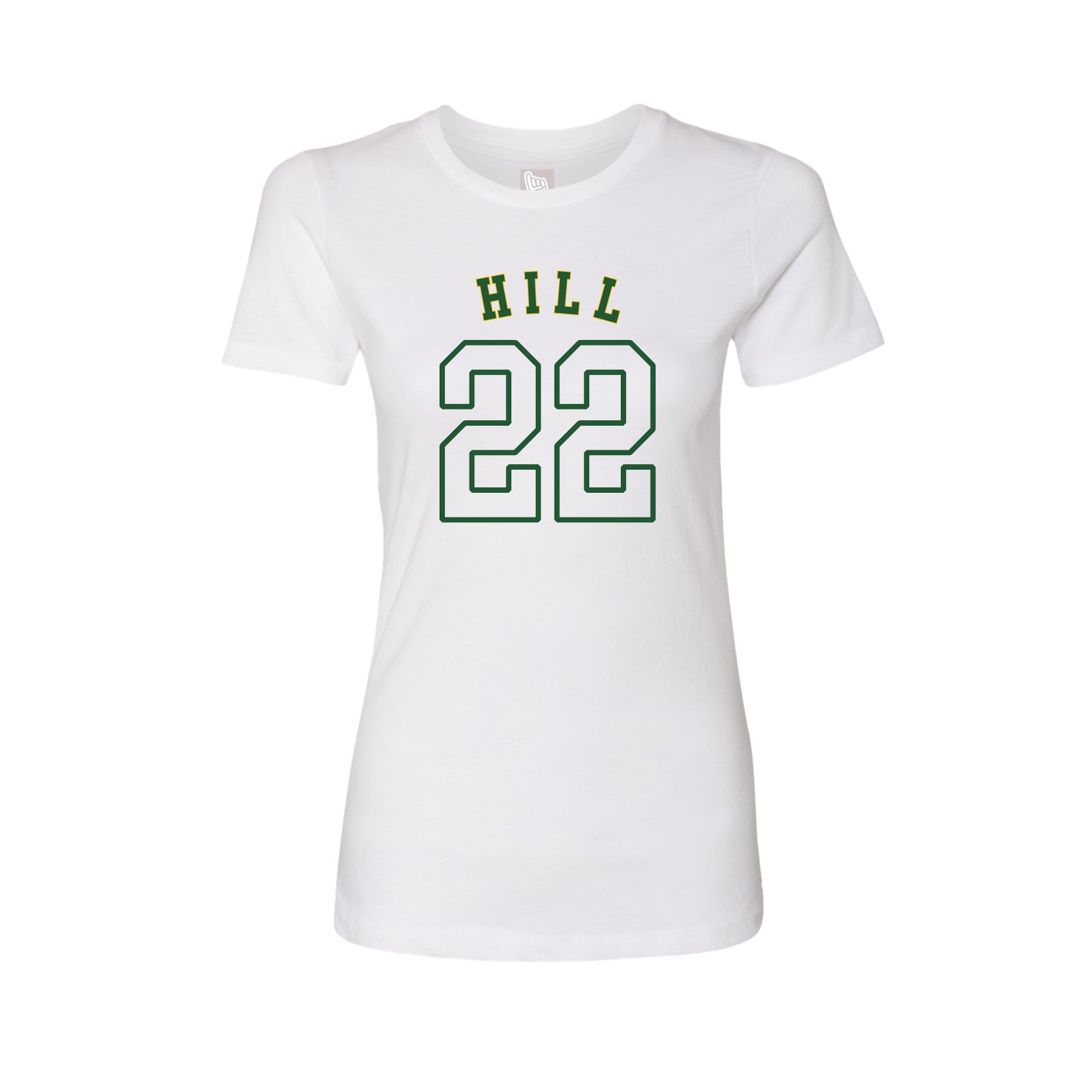 Fitted Women's Tee — Shirsey Arch in White