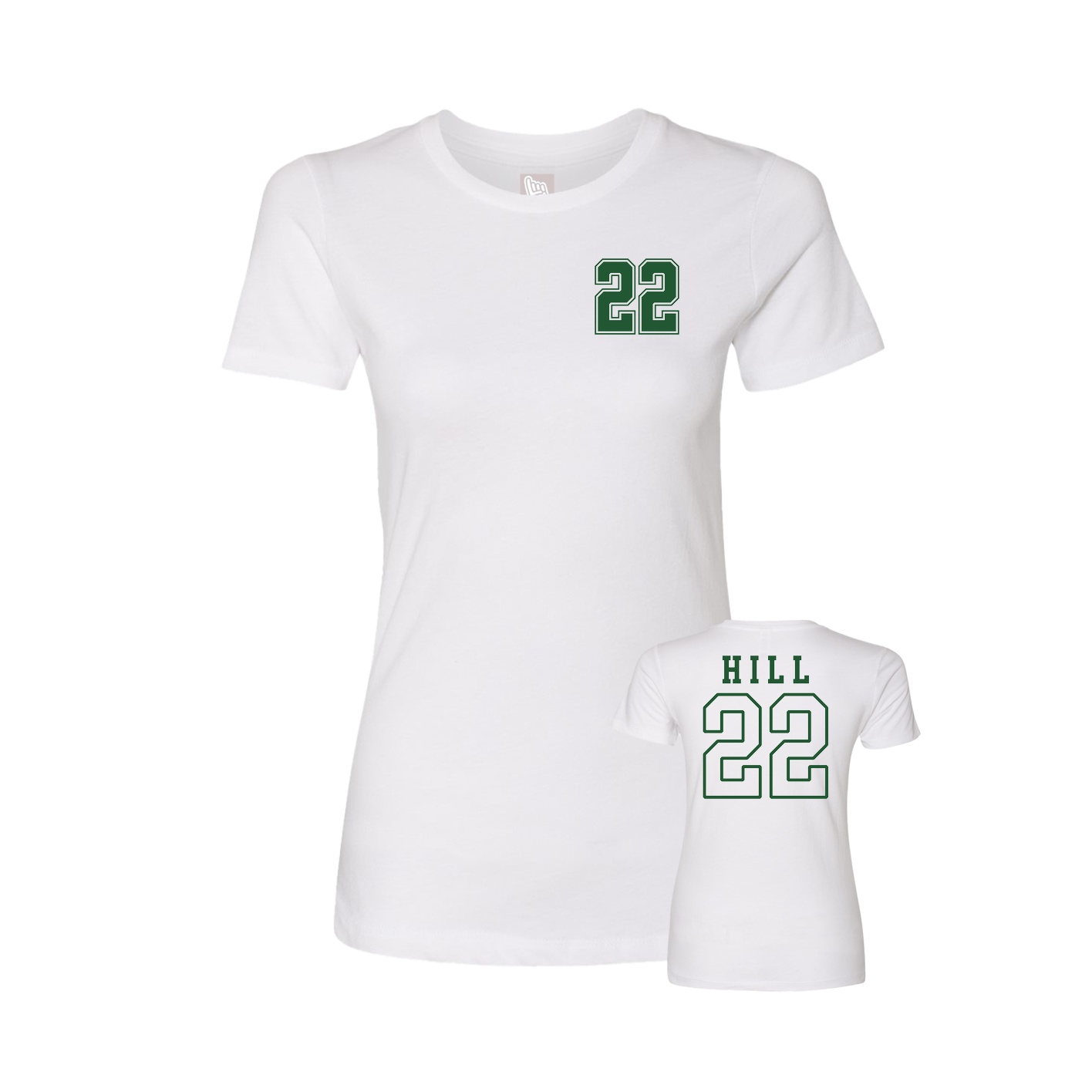 Fitted Women's Tee — Chest Back in White