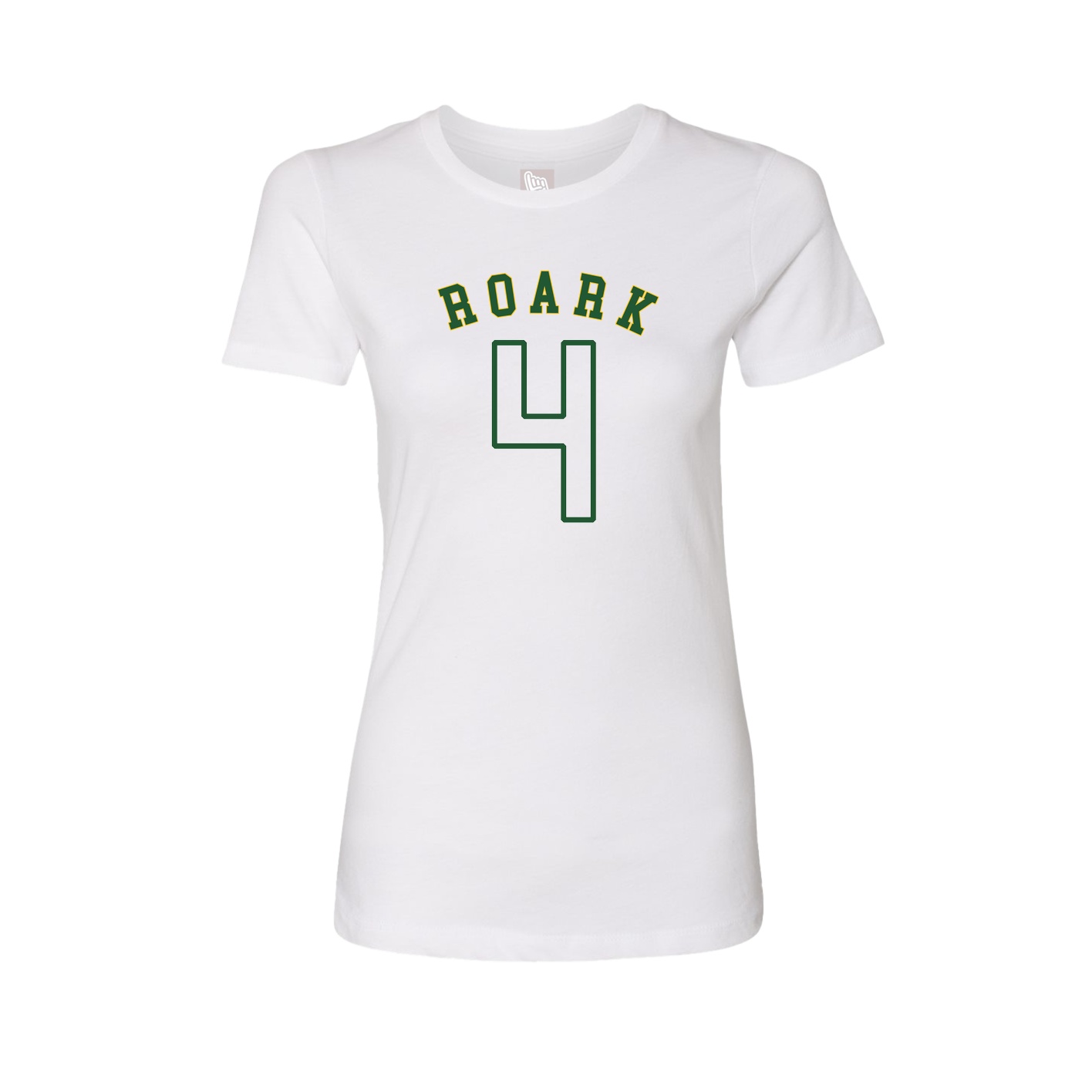 Fitted Women's Tee — Shirsey Arch in White