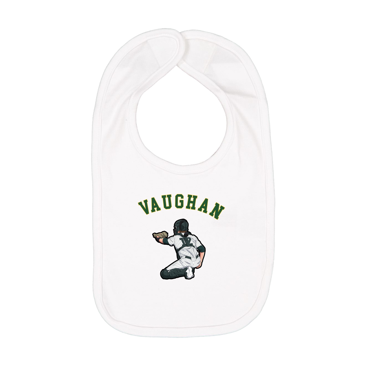 Infant Bib — Shirsey Arch in White