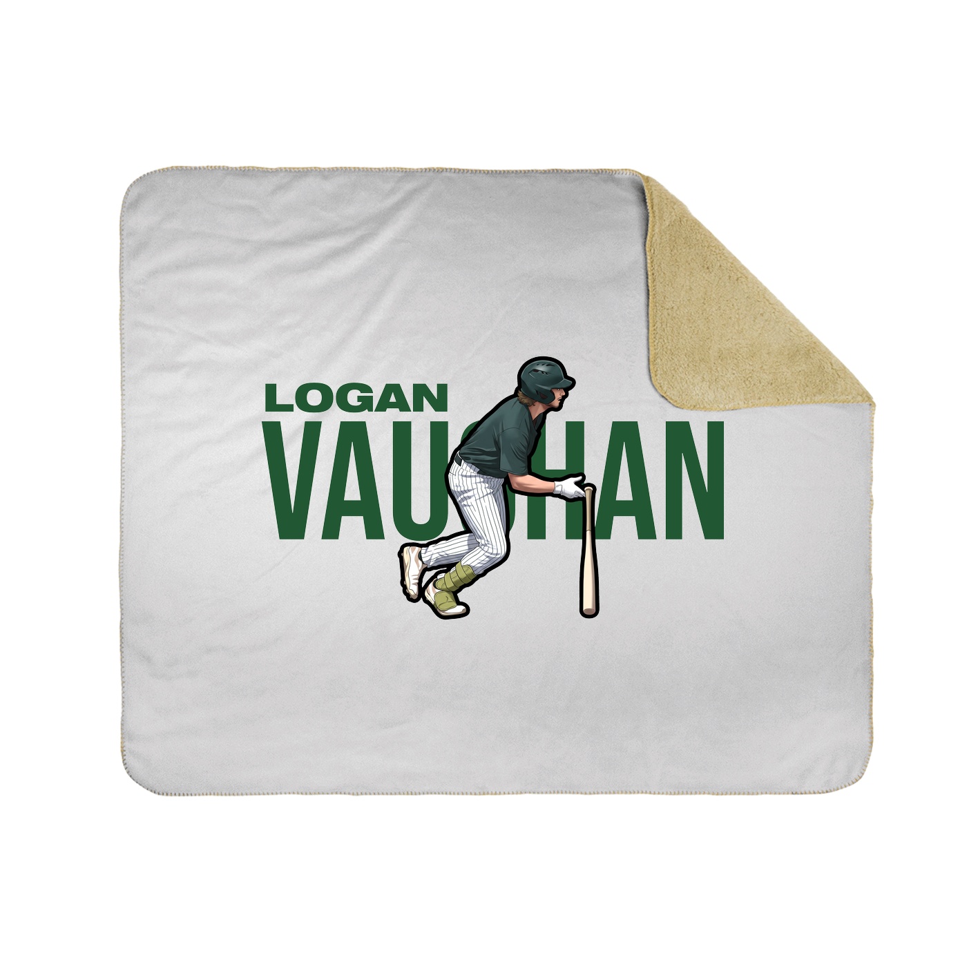Throw Blanket — Player Name in White