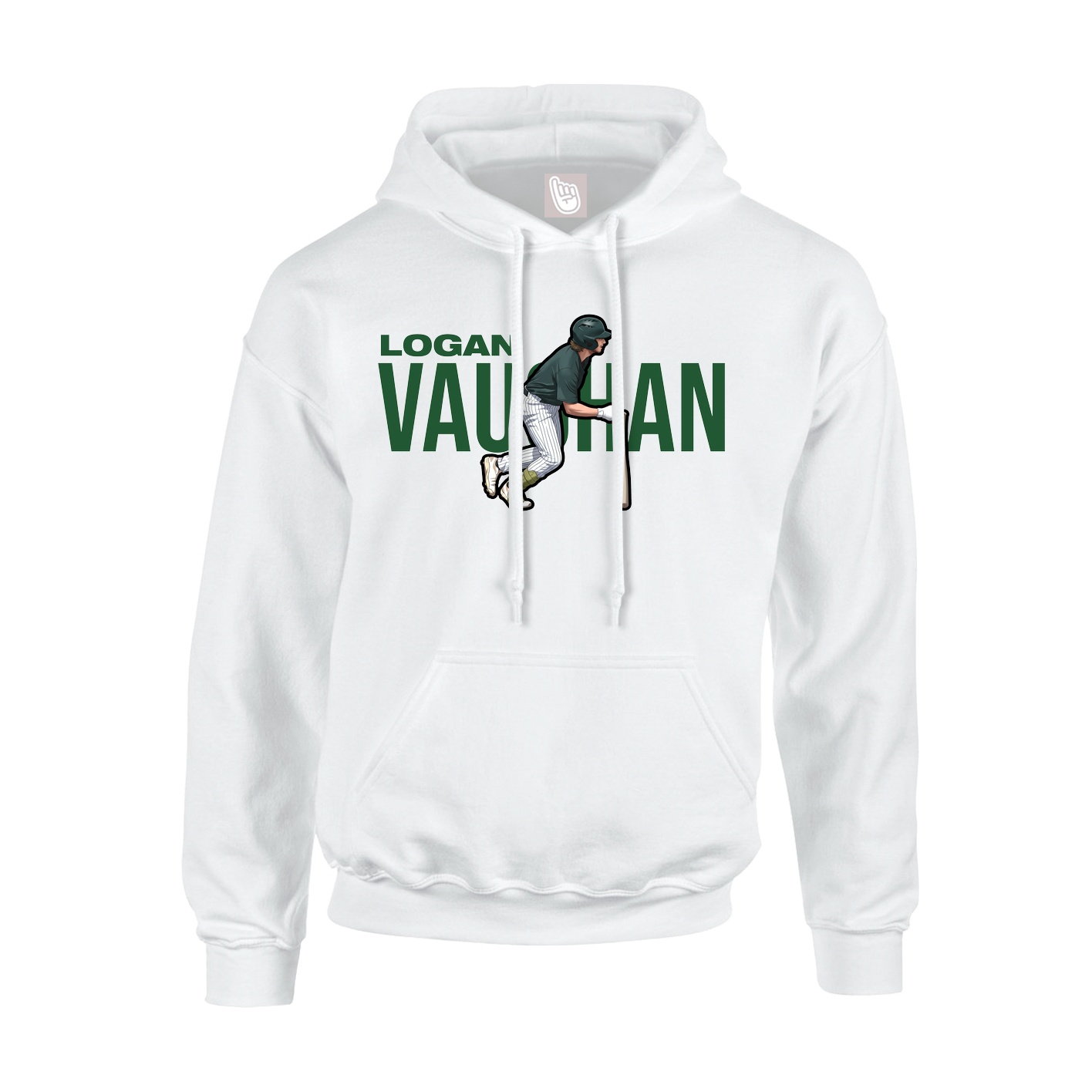 Youth Hoodie — Player Name in White