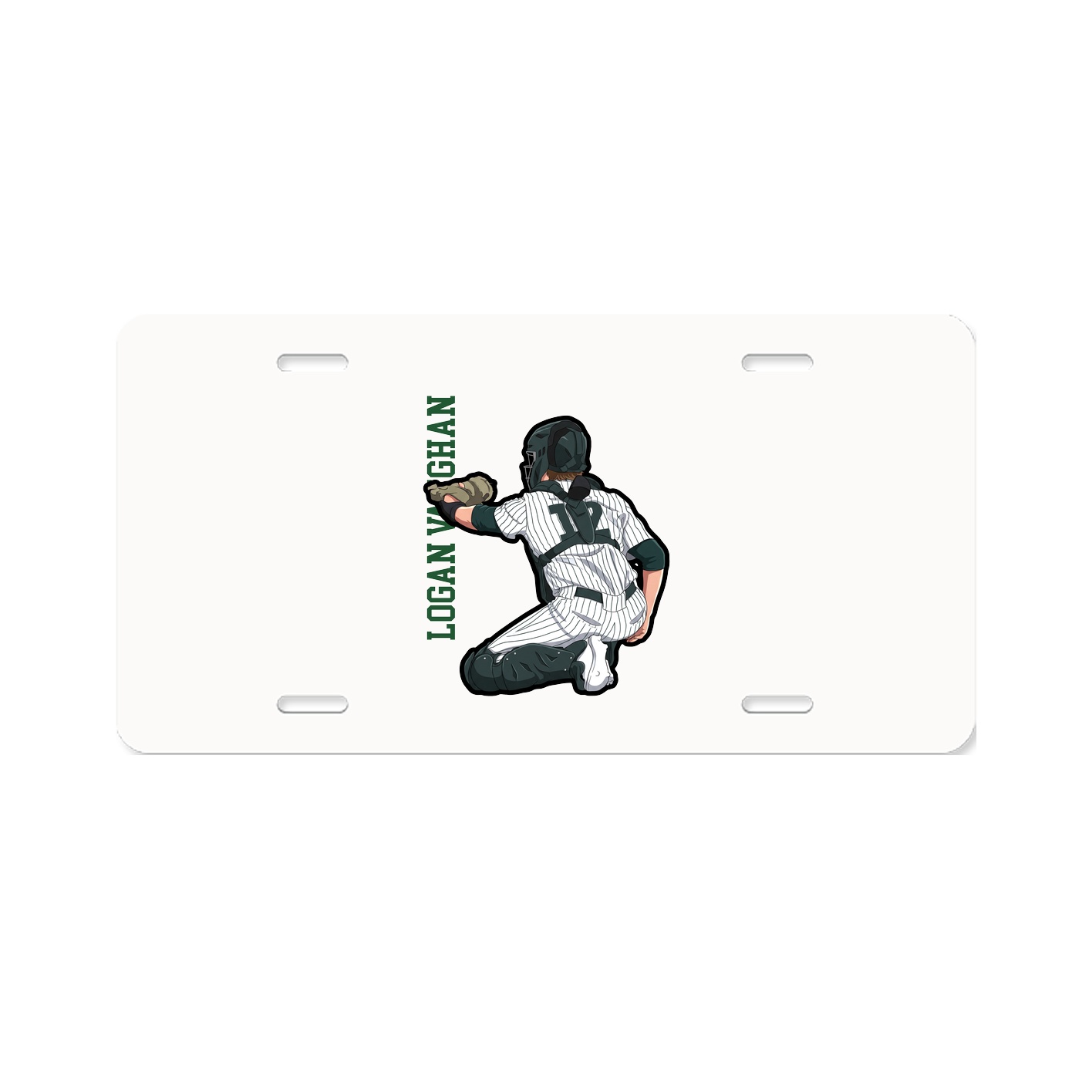 License Plate — Name Vertical in Classic