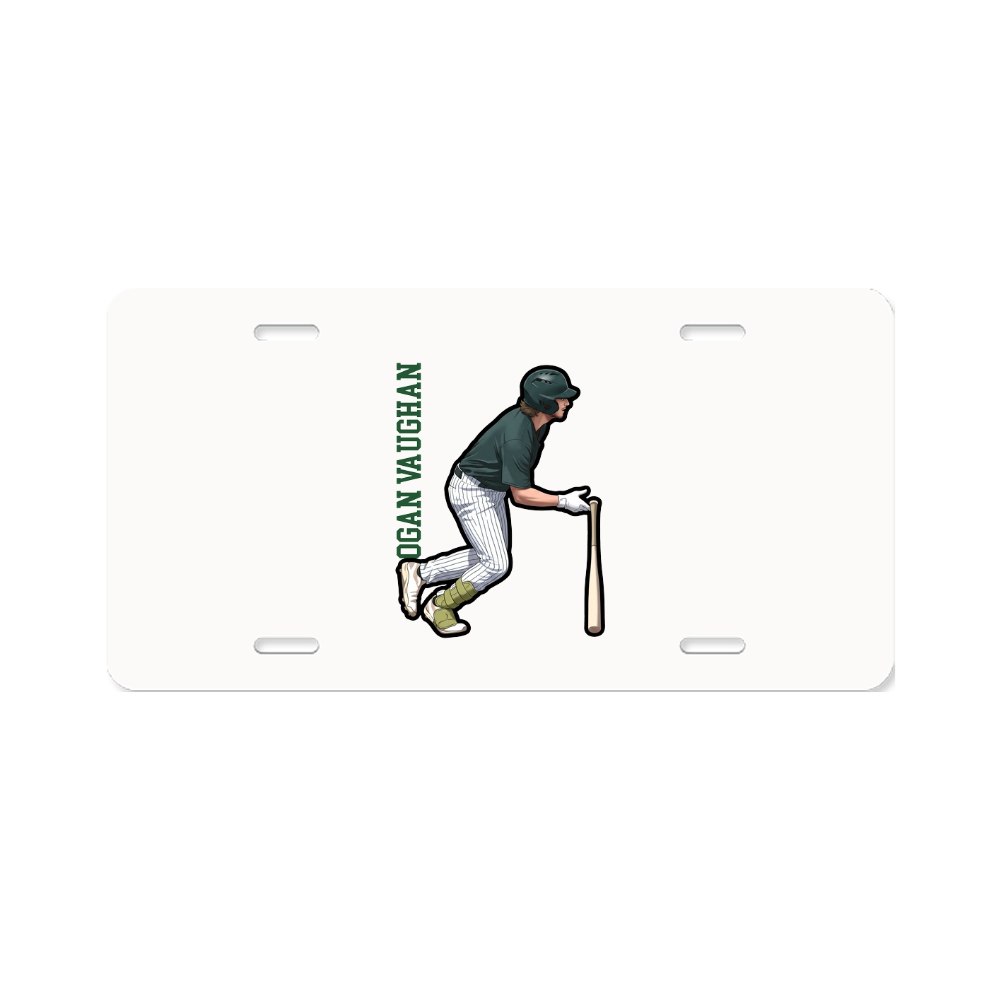 License Plate — Name Vertical in Classic