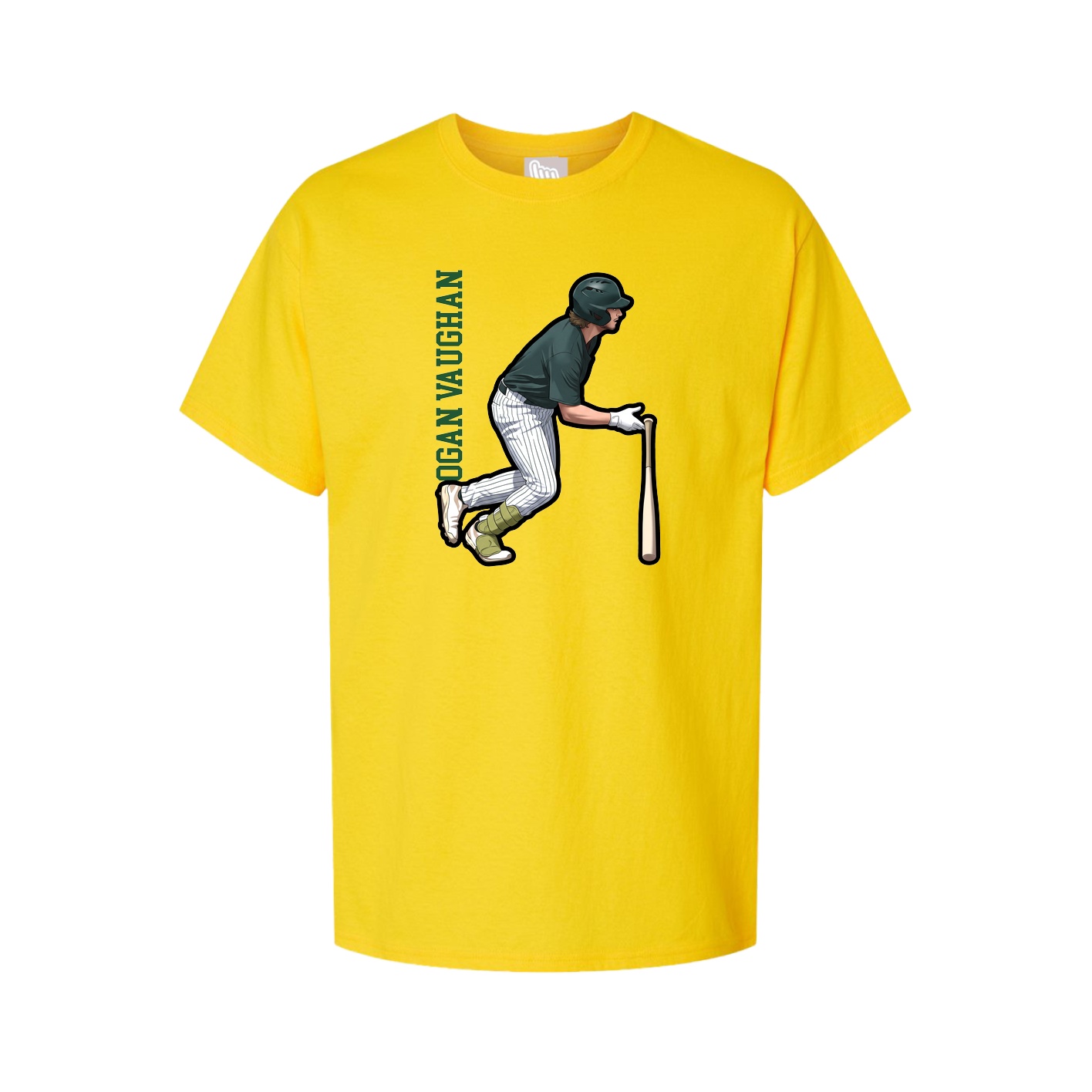 Tee — Name Vertical in Gold