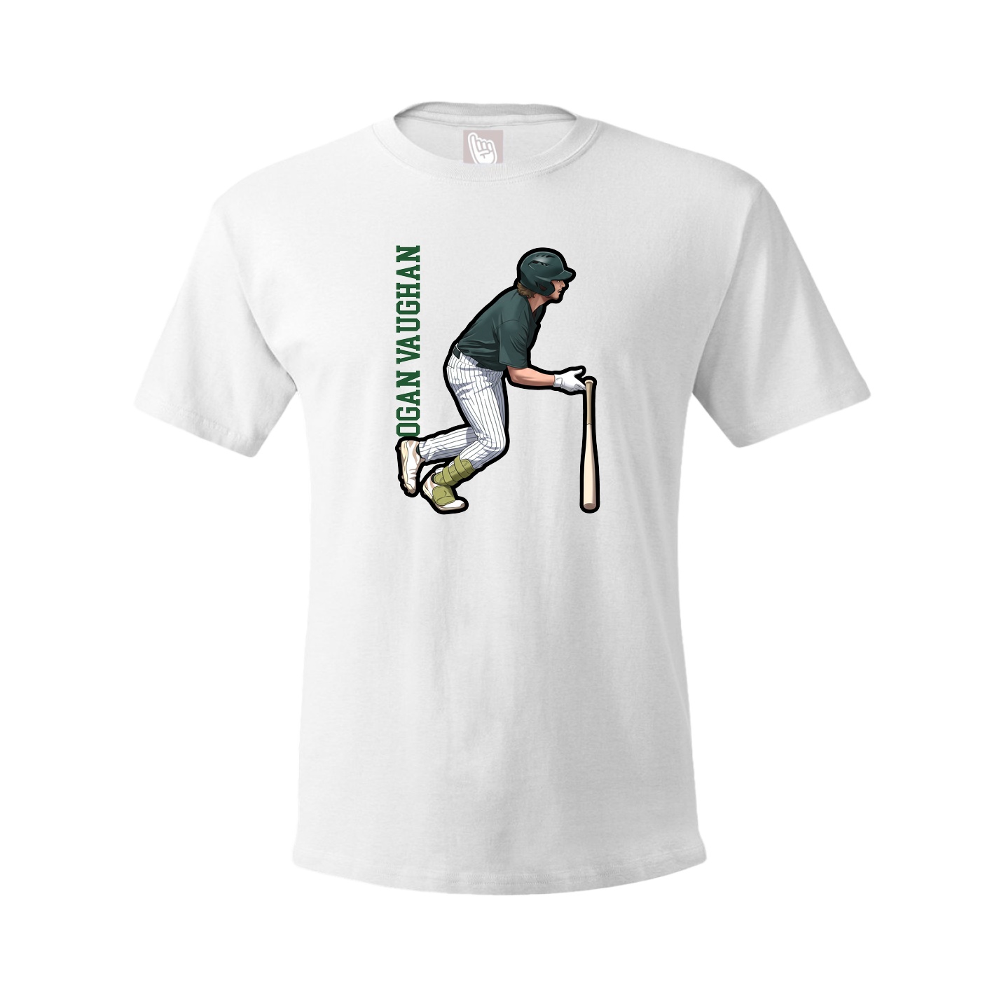 Youth Tee — Name Vertical in White