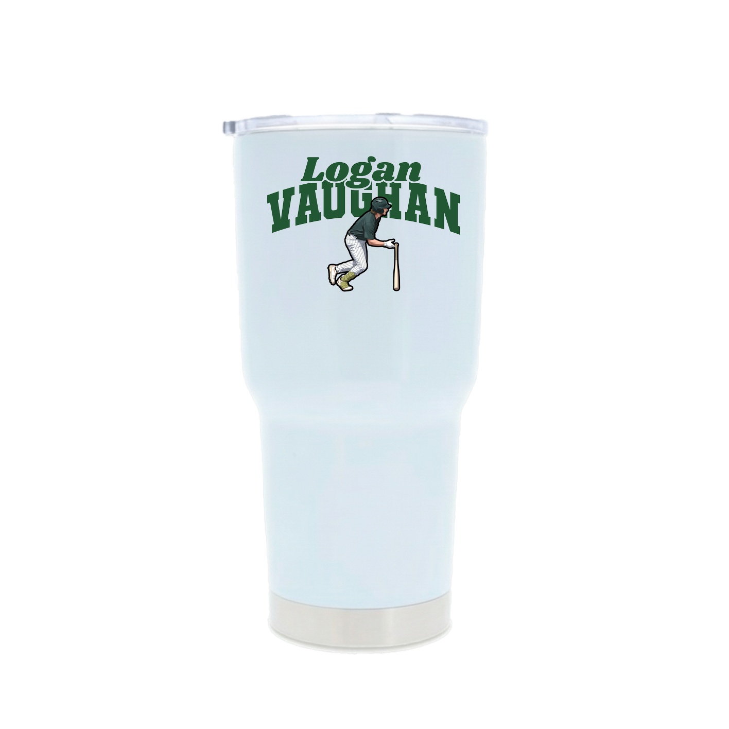 30oz Stainless Steel Tumbler — Signature Arch in White