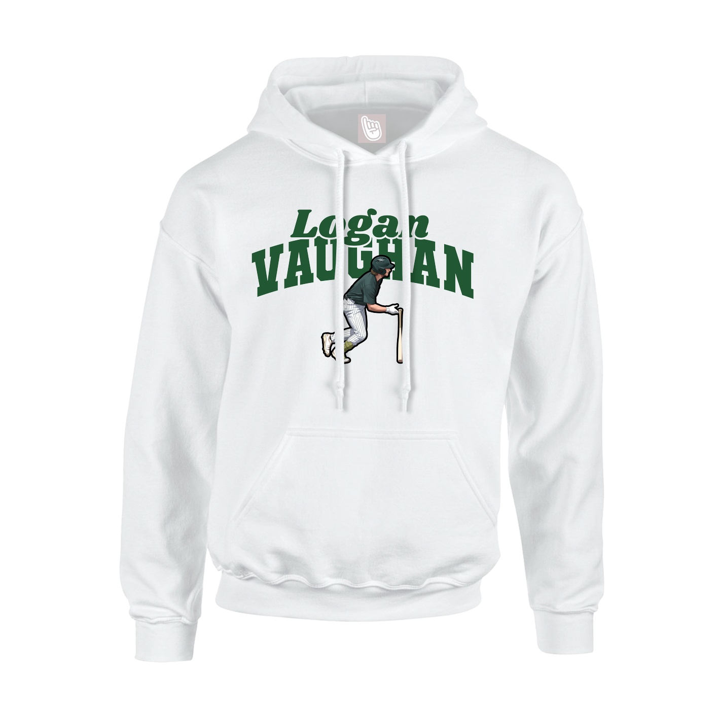 Hoodie — Signature Arch in White