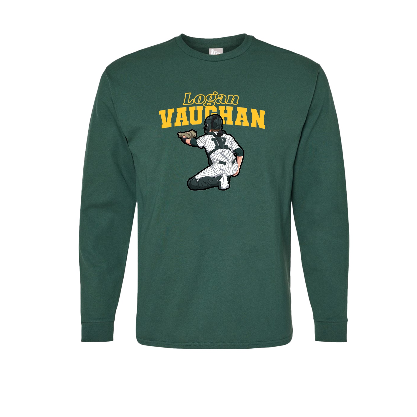 Long Sleeve Tee — Name Arch in Green