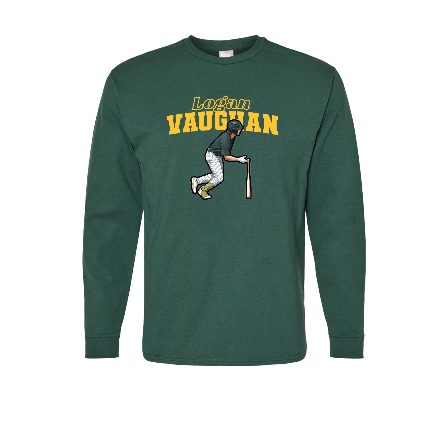 Long Sleeve Tee — Name Arch in Green